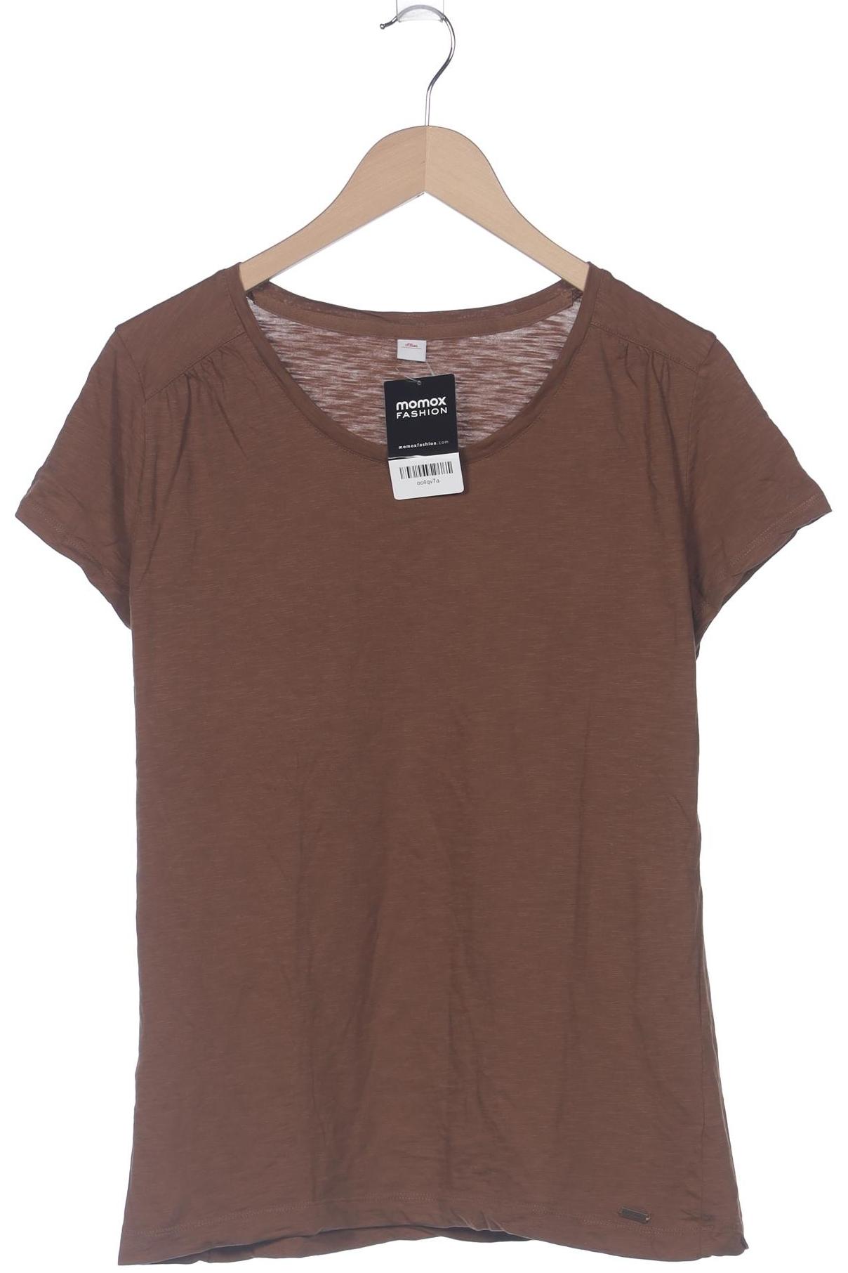 

s.Oliver Damen T-Shirt, braun, Gr. 44