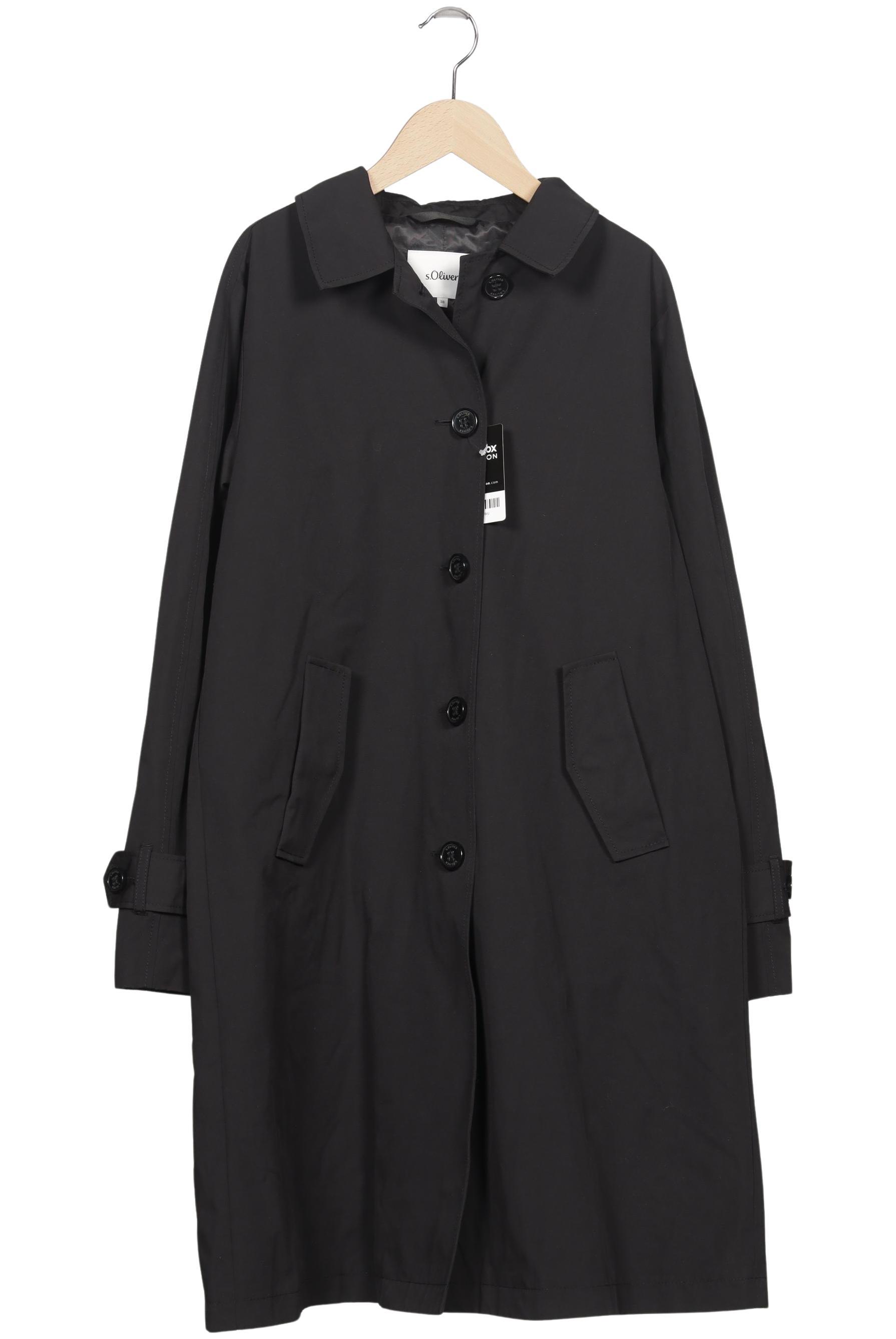 

s.Oliver Damen Mantel, schwarz, Gr. 38