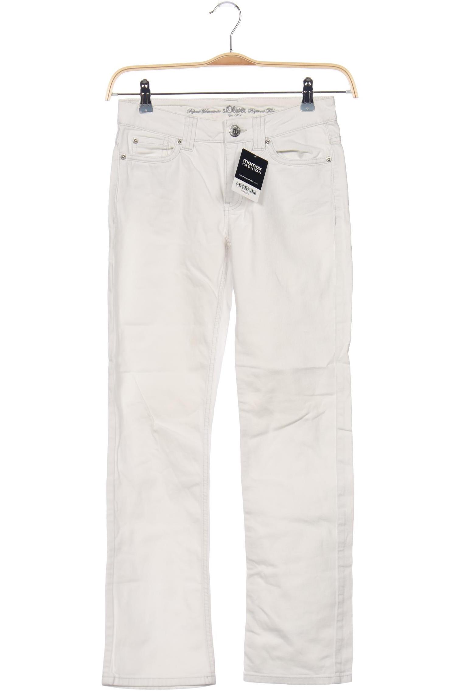 

s.Oliver Damen Jeans, weiß