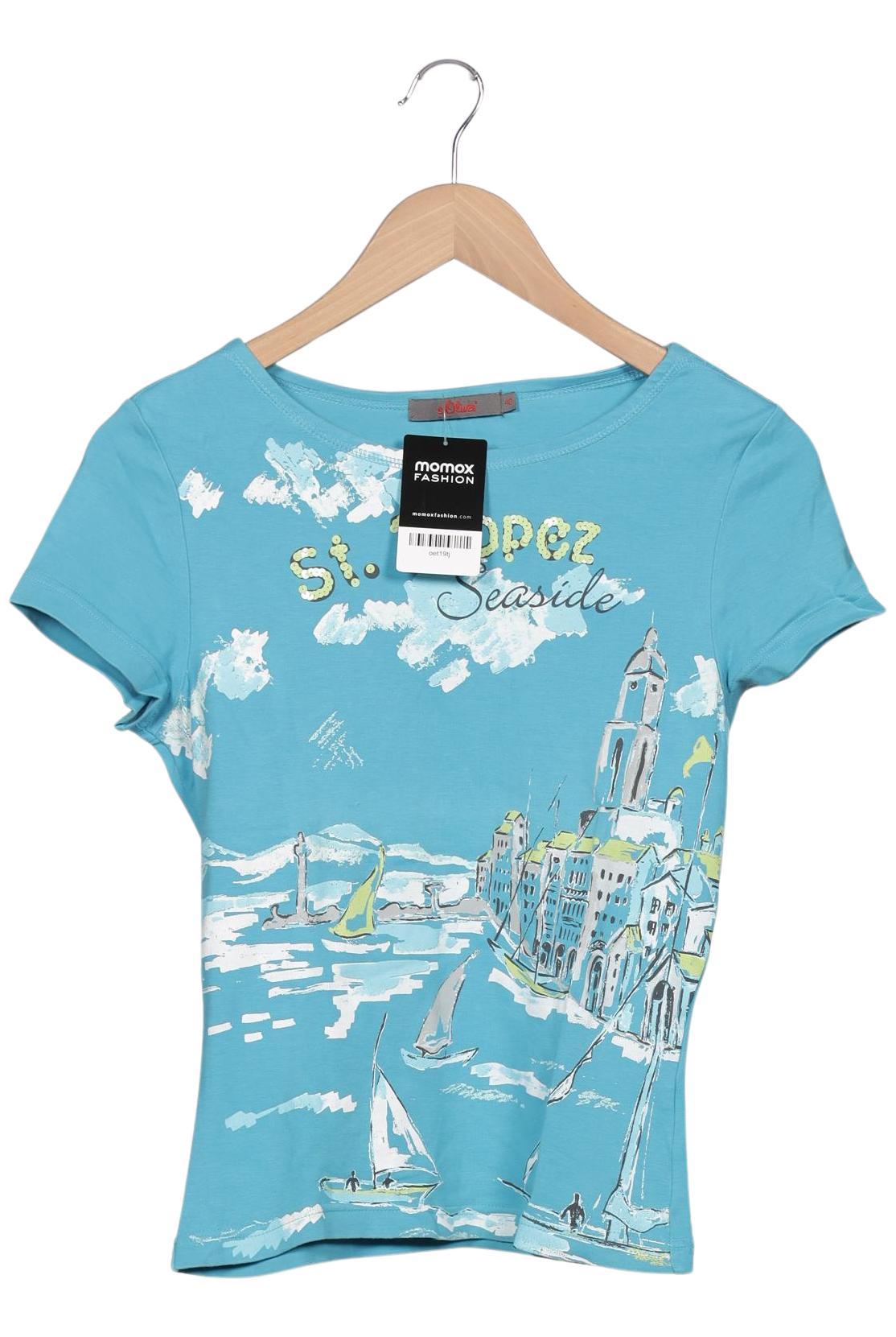 

s.Oliver Damen T-Shirt, blau, Gr. 40