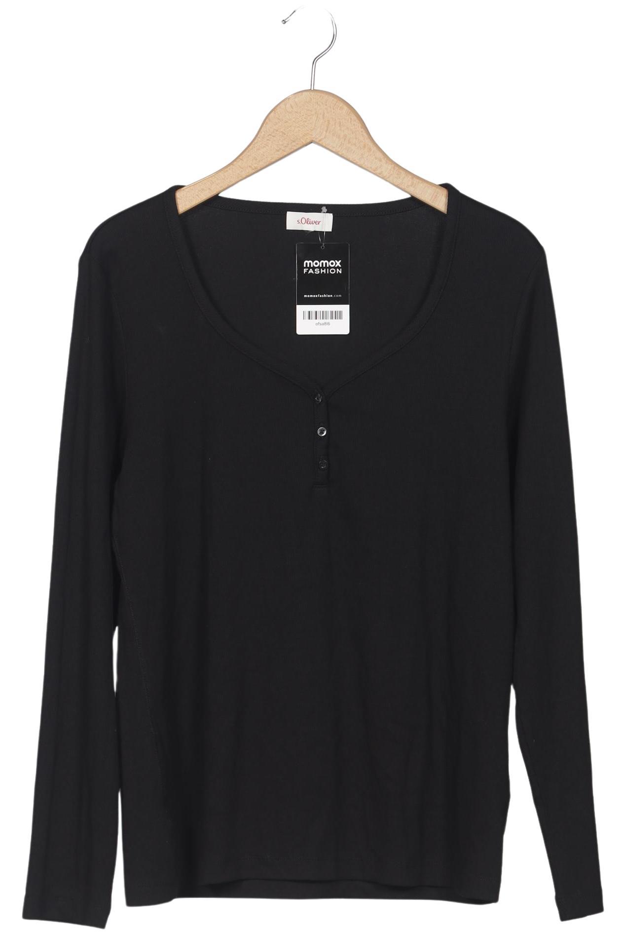

s.Oliver Damen Langarmshirt, schwarz, Gr. 44