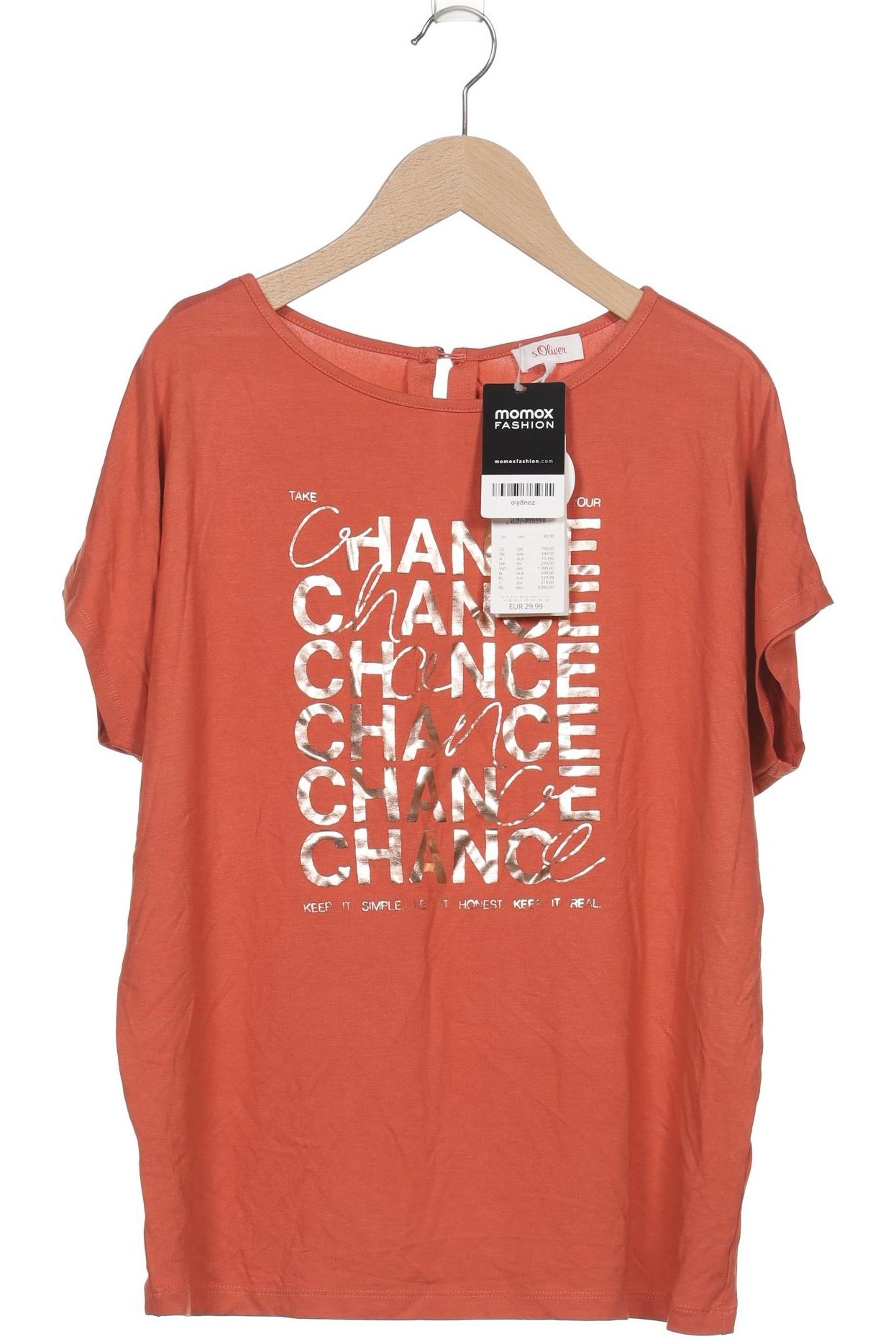 

s.Oliver Damen T-Shirt, orange, Gr. 38