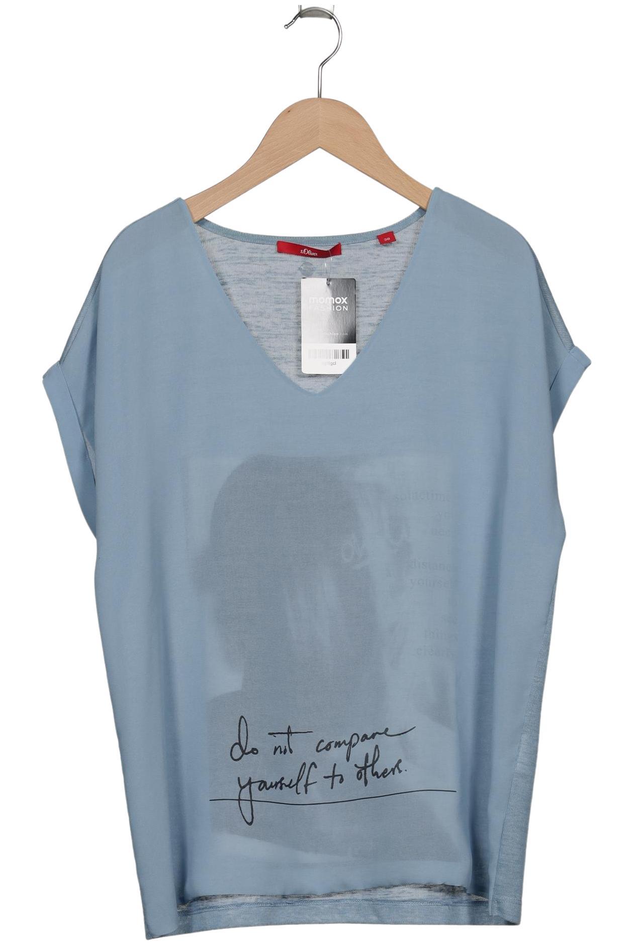

s.Oliver Damen T-Shirt, blau, Gr. 38