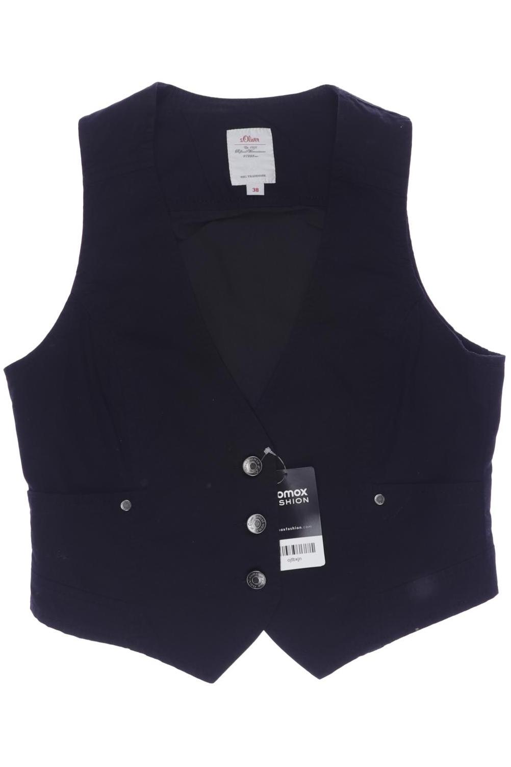 

s.Oliver Damen Weste, schwarz, Gr. 38