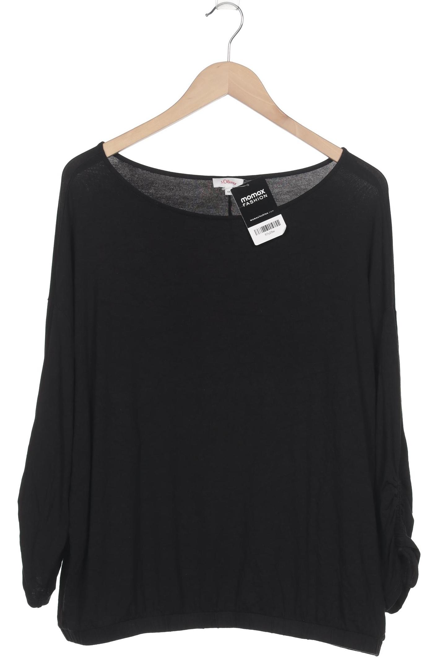 

s.Oliver Damen Langarmshirt, schwarz, Gr. 44