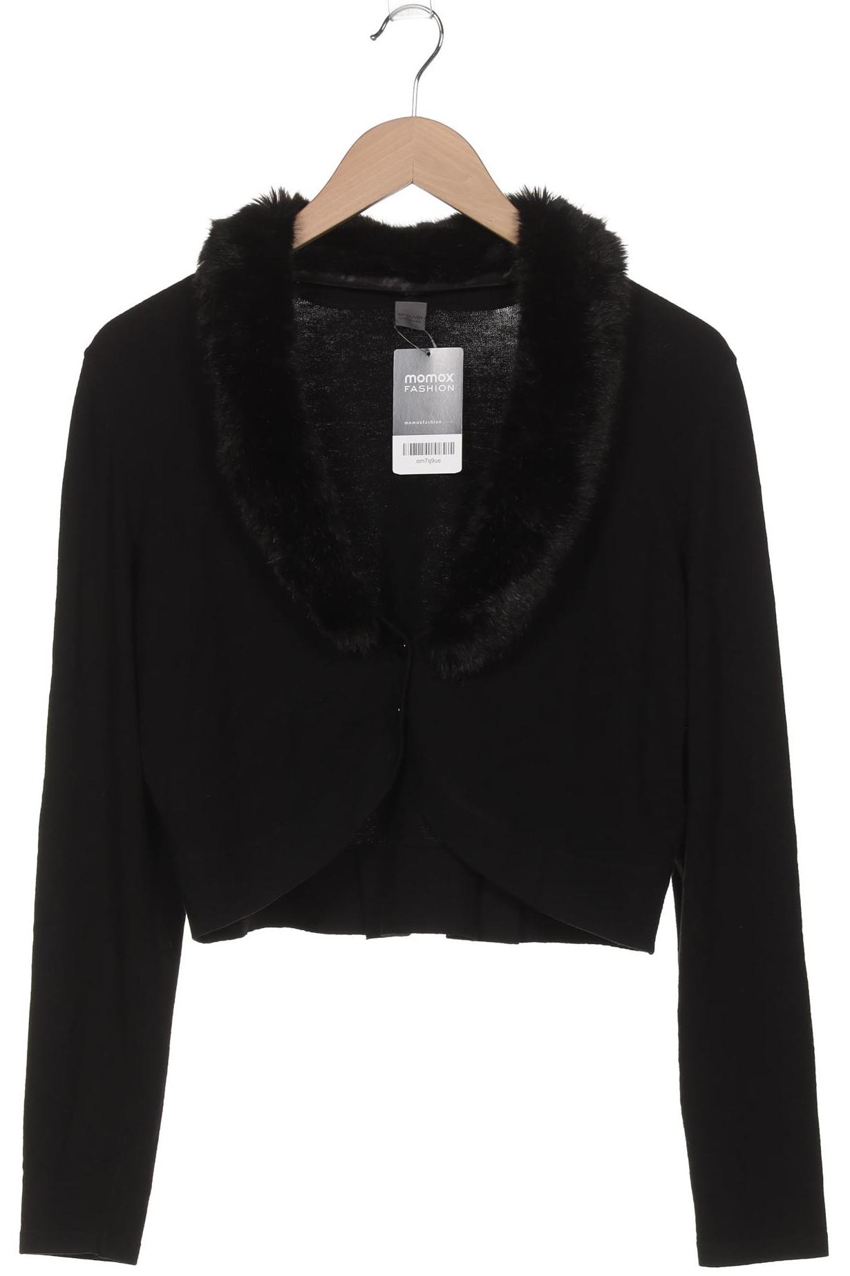 

s.Oliver Damen Strickjacke, schwarz, Gr. 40