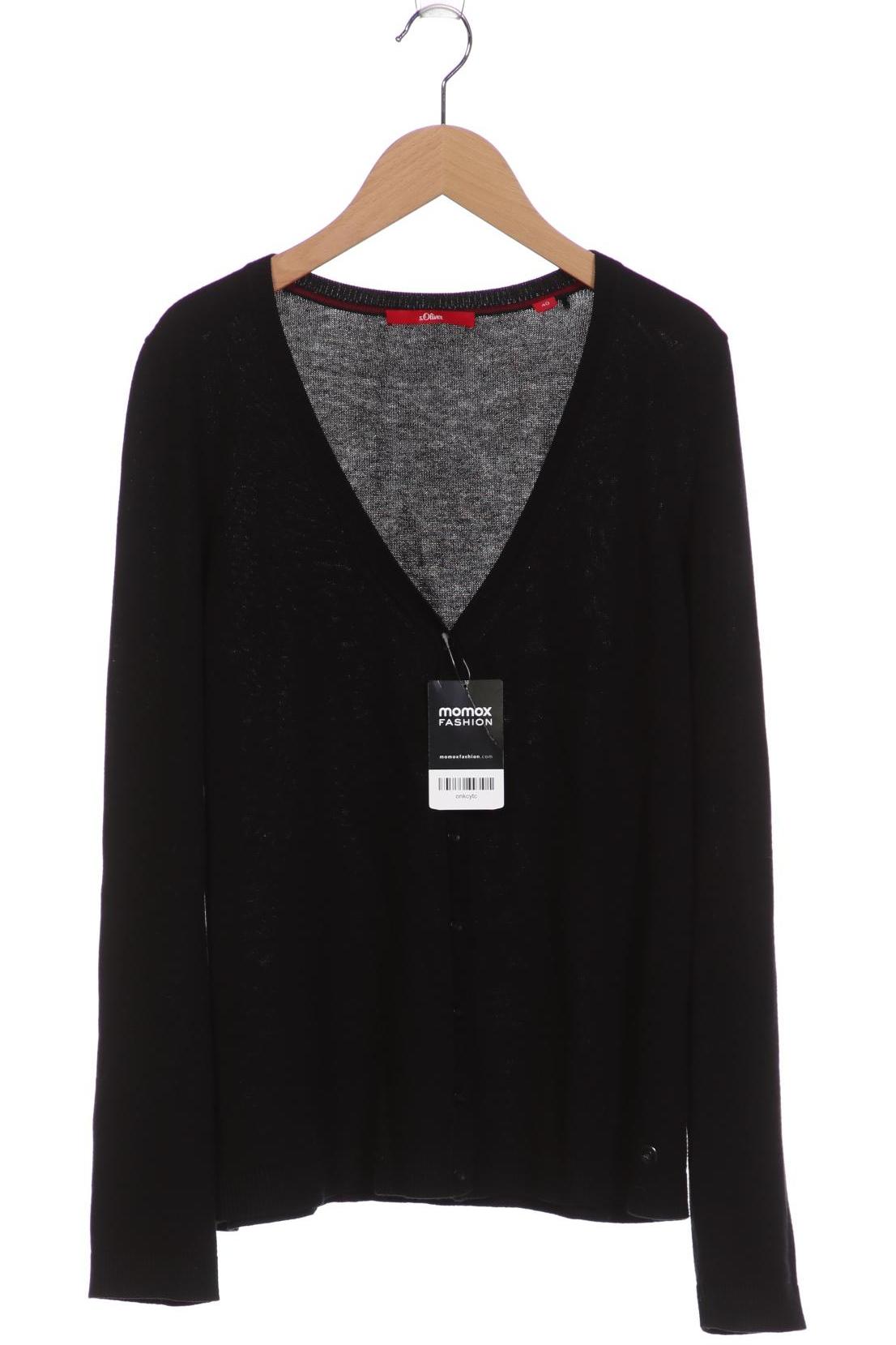 

s.Oliver Damen Strickjacke, schwarz, Gr. 40