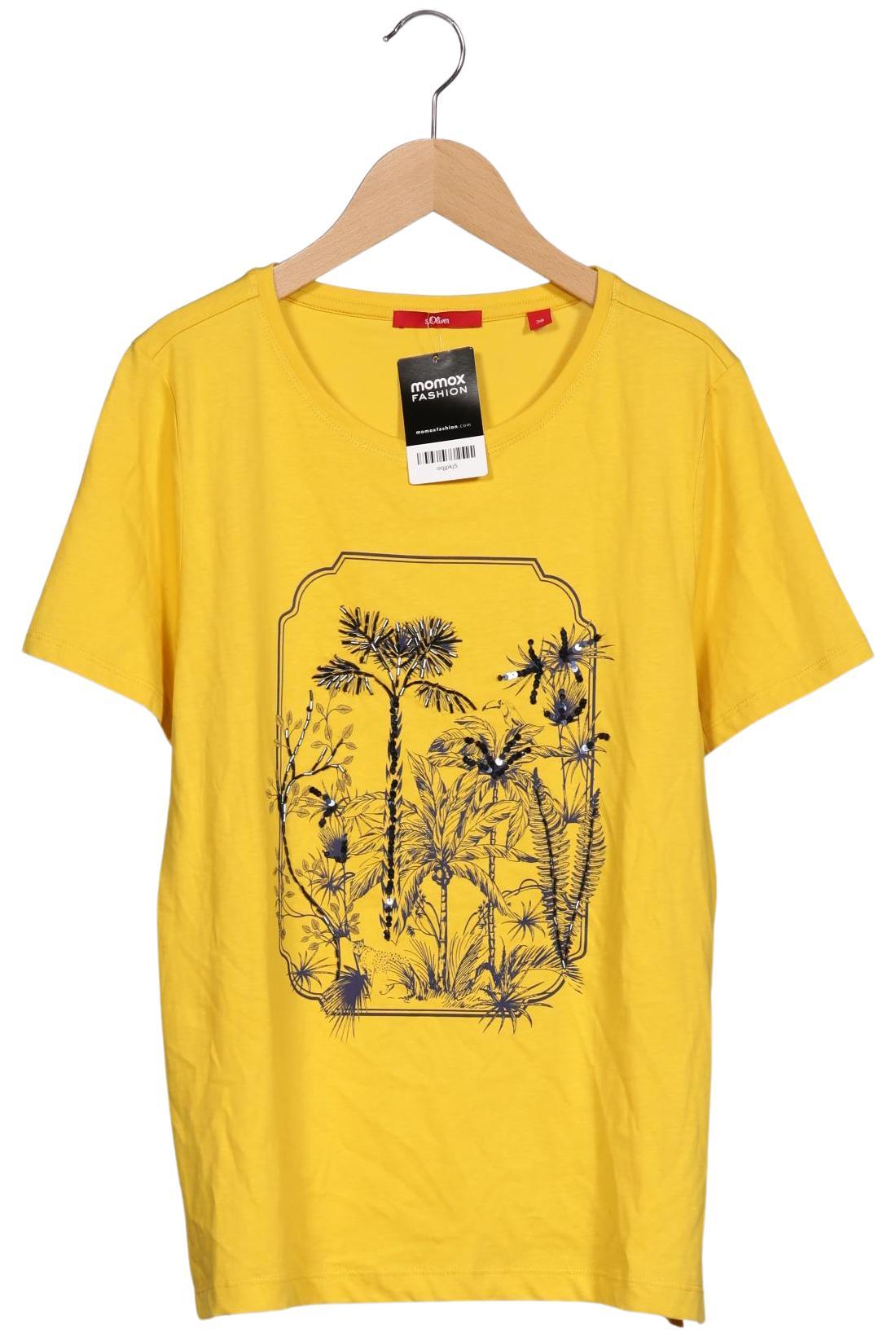 

s.Oliver Damen T-Shirt, gelb, Gr. 38