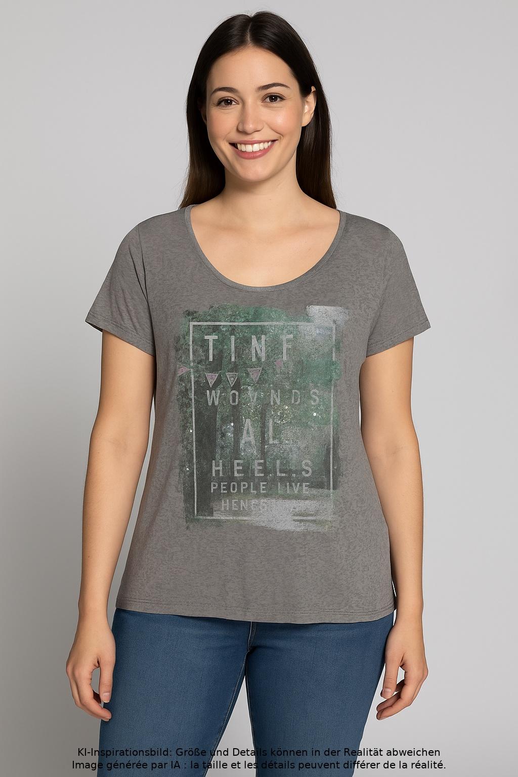 

s.Oliver Damen T-Shirt, grau, Gr. 42