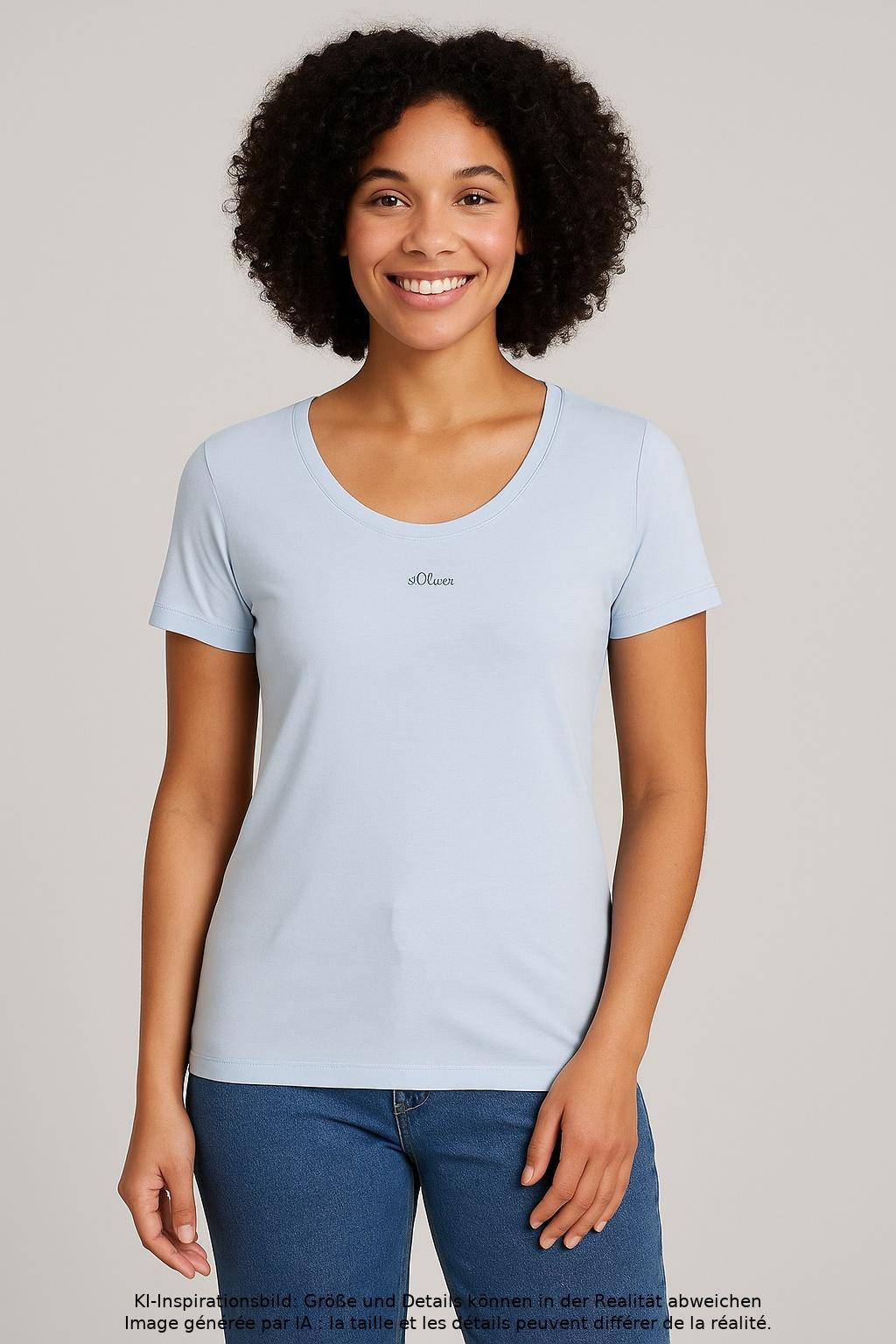 

s.Oliver Damen T-Shirt, hellblau, Gr. 36