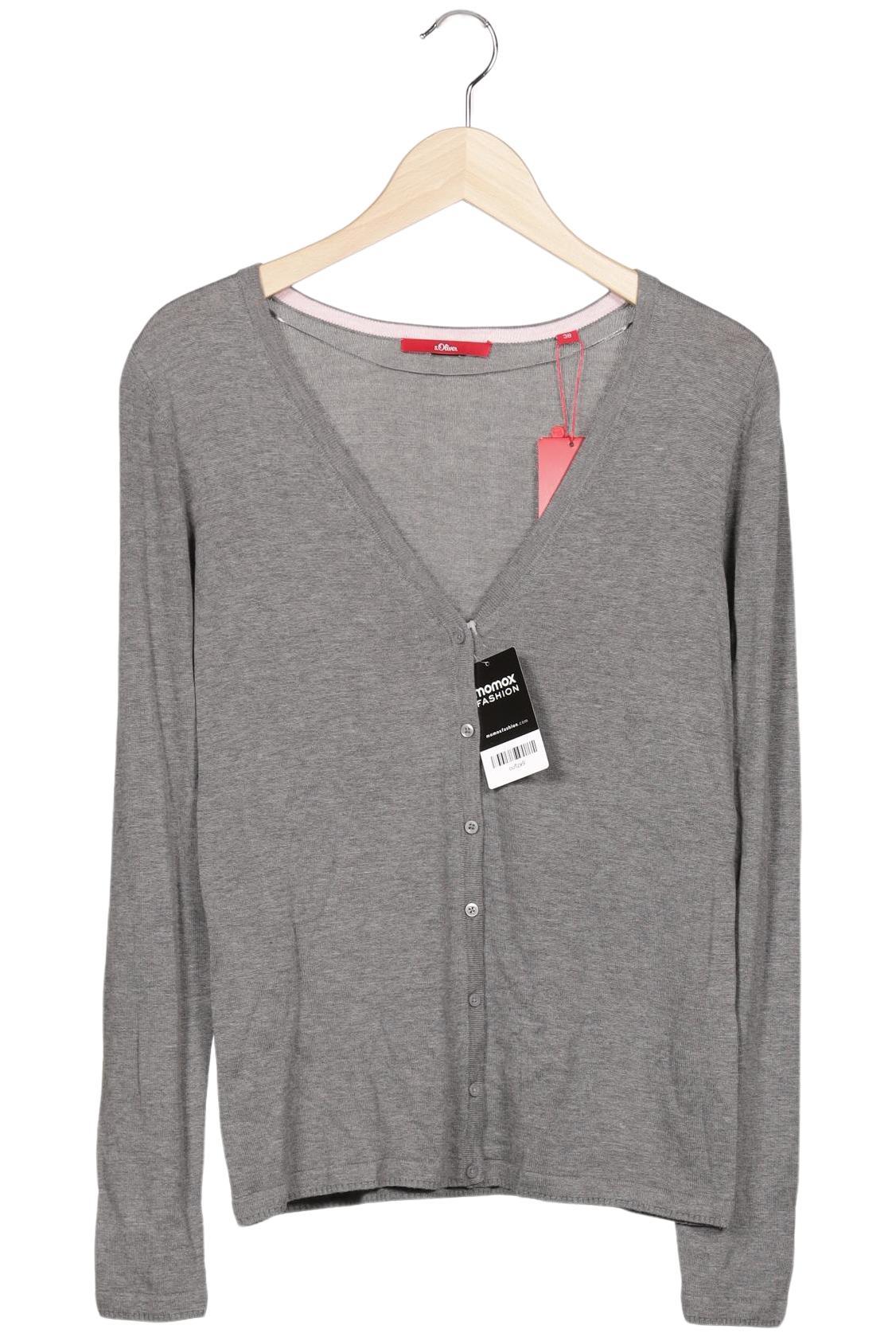 

s.Oliver Damen Strickjacke, grau, Gr. 38