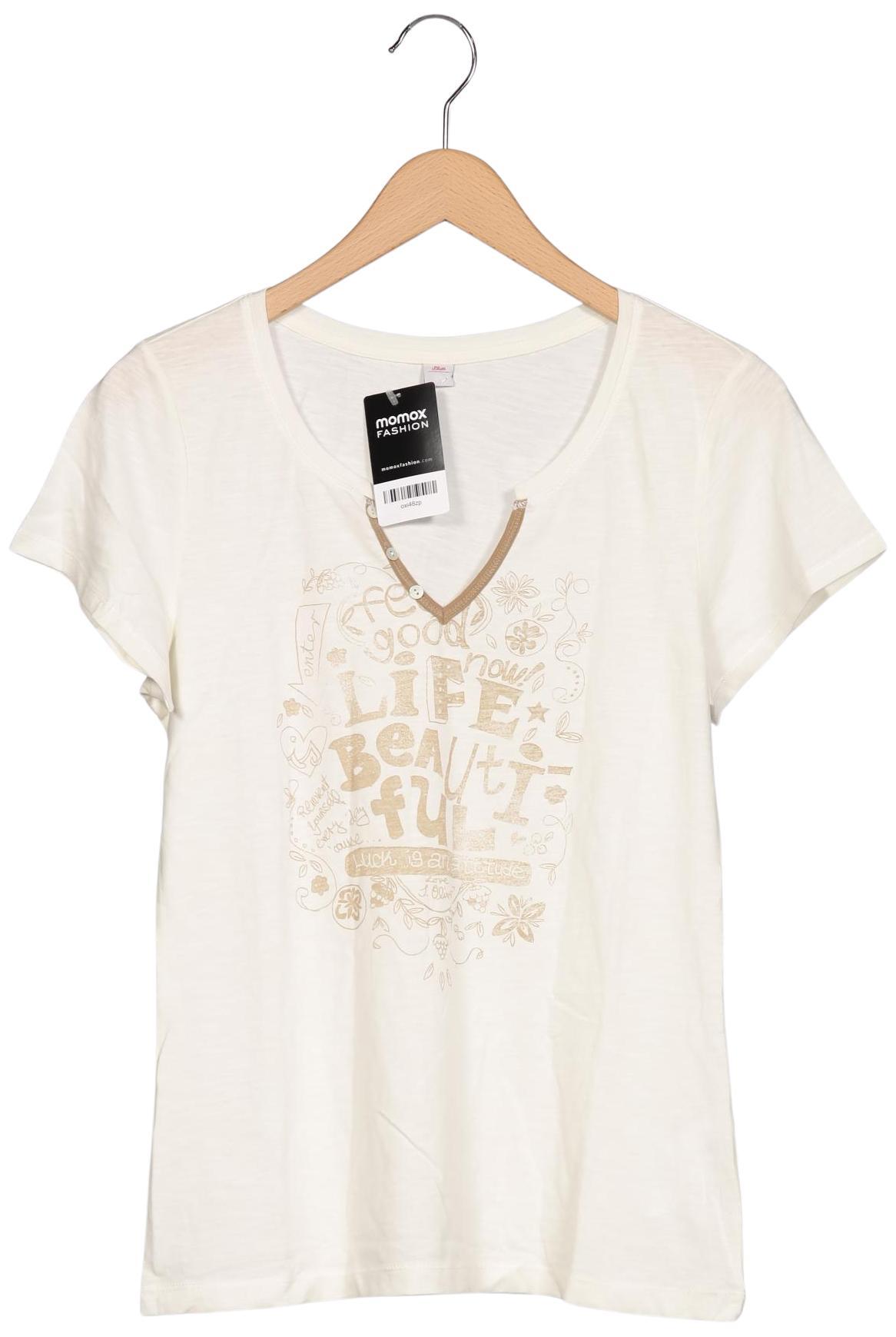 

s.Oliver Damen T-Shirt, cremeweiß, Gr. 36