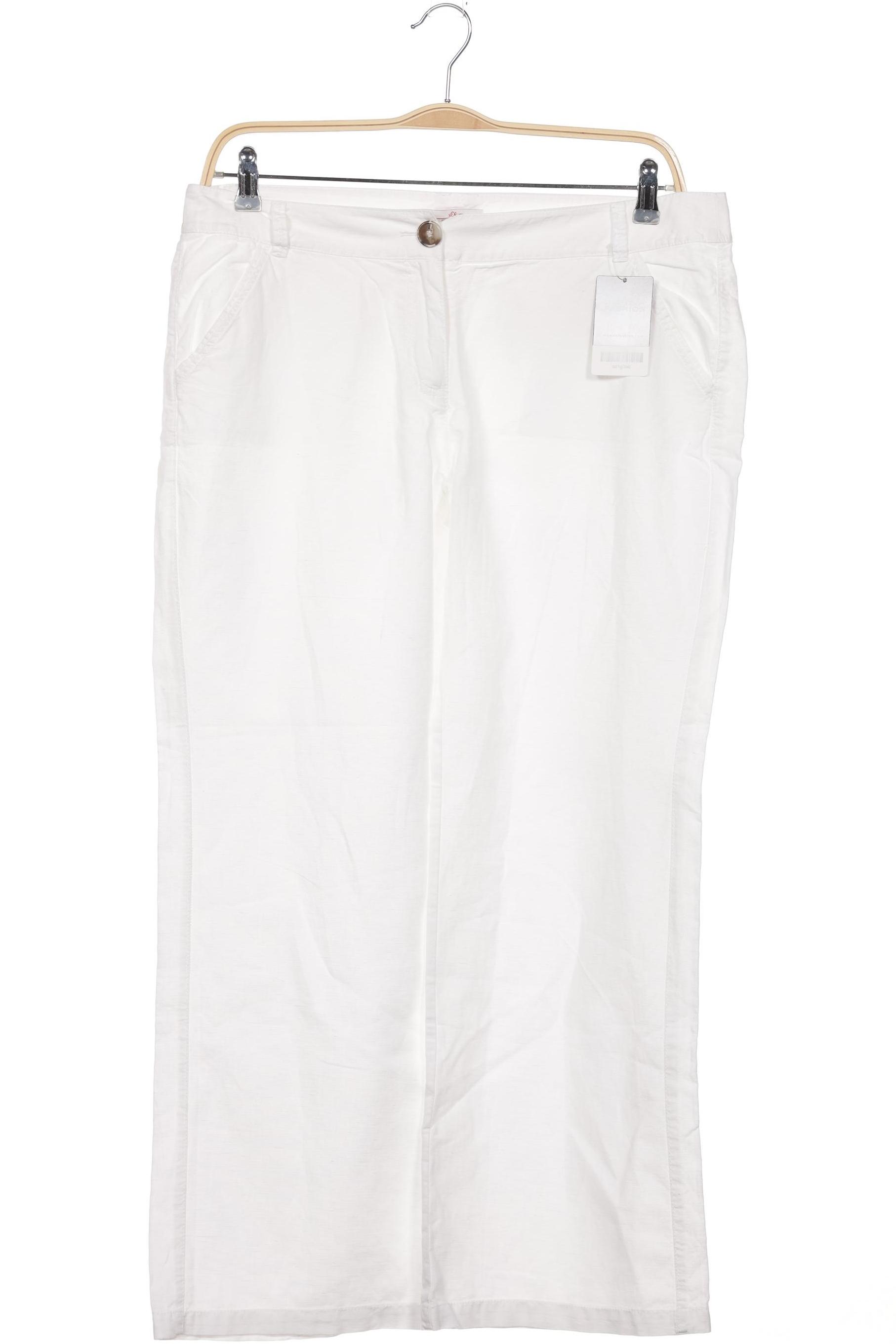 

s.Oliver Damen Stoffhose, weiß, Gr. 42