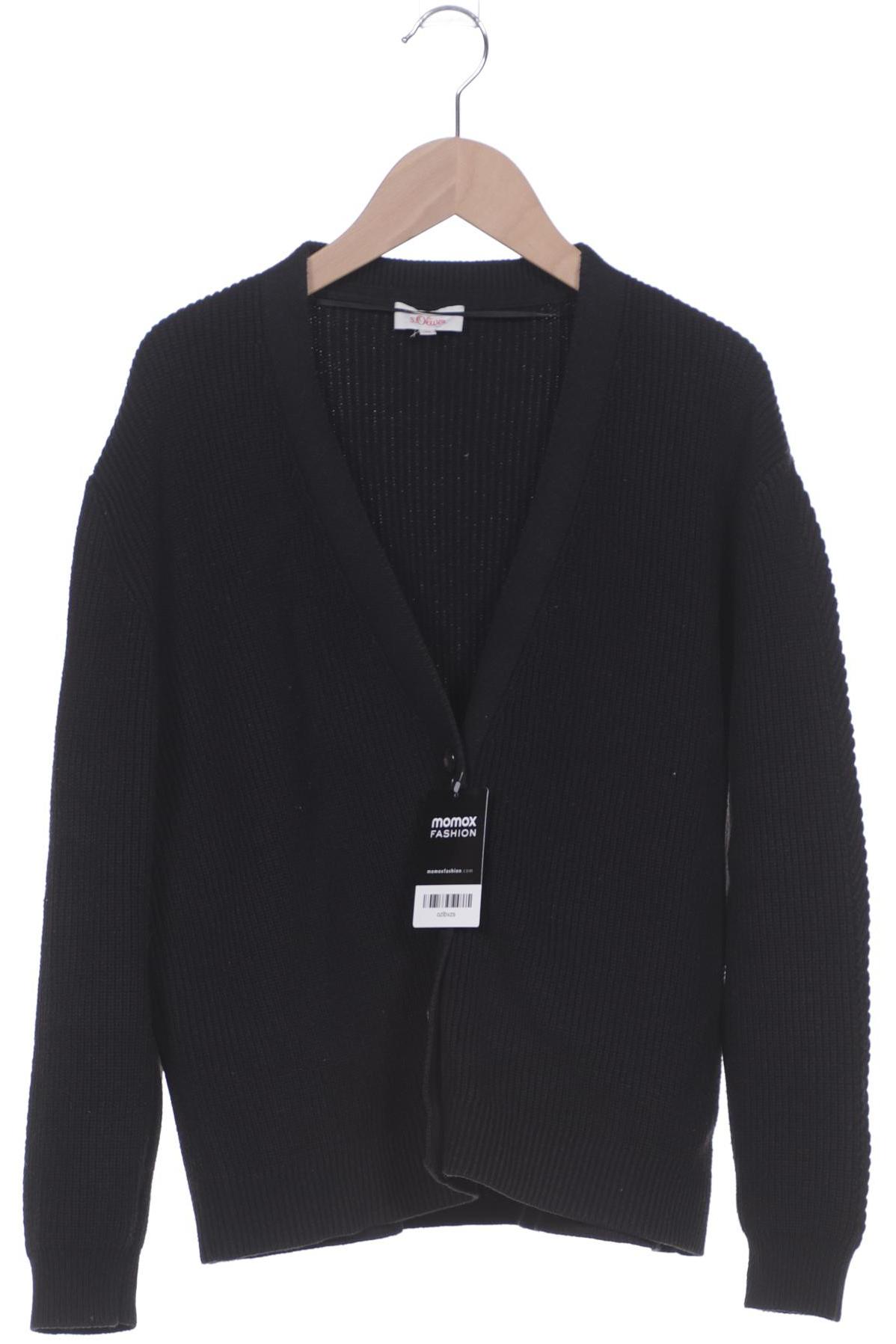 

s.Oliver Damen Strickjacke, schwarz, Gr. 36