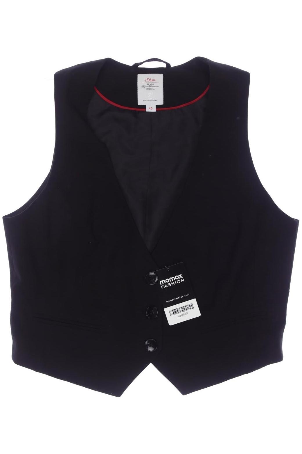 

s.Oliver Damen Weste, schwarz, Gr. 40