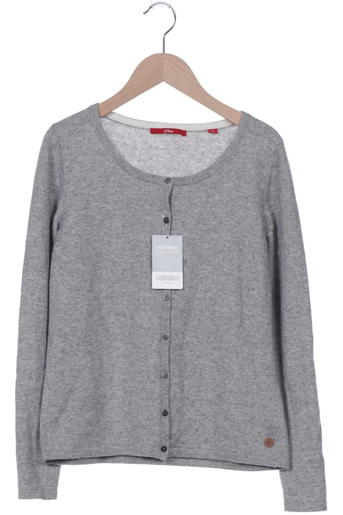 

s.Oliver Damen Strickjacke, grau, Gr. 34