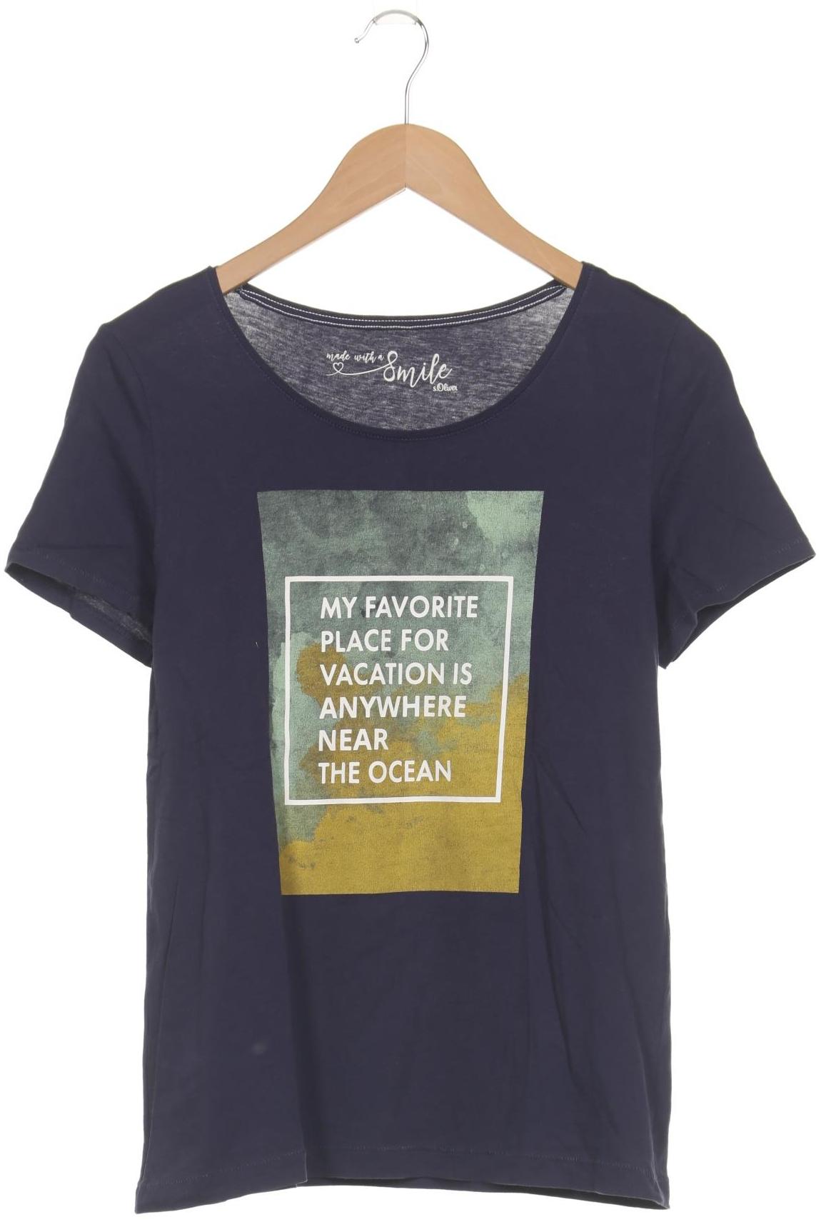 

s.Oliver Damen T-Shirt, marineblau, Gr. 36