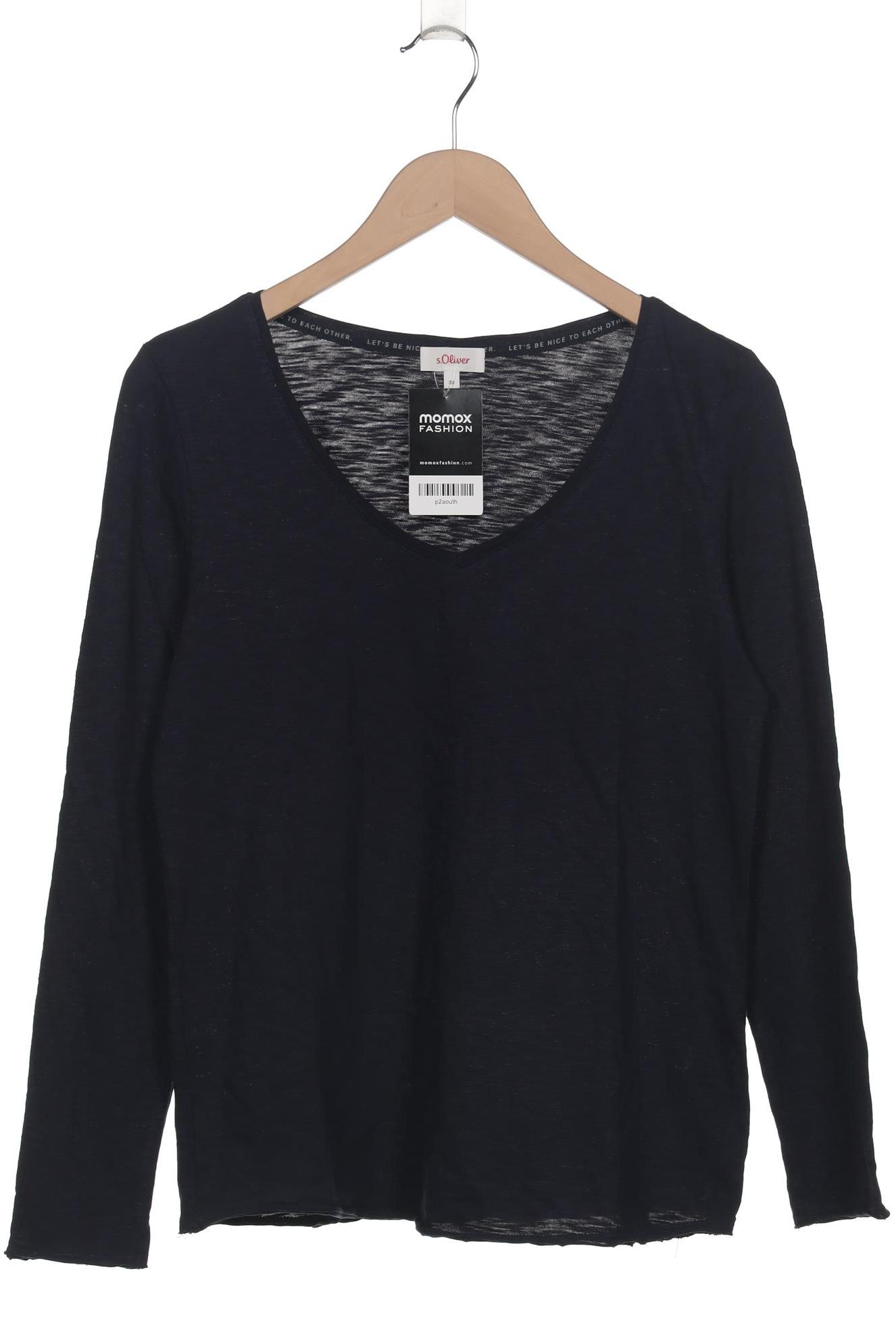 

s.Oliver Damen Langarmshirt, marineblau, Gr. 36