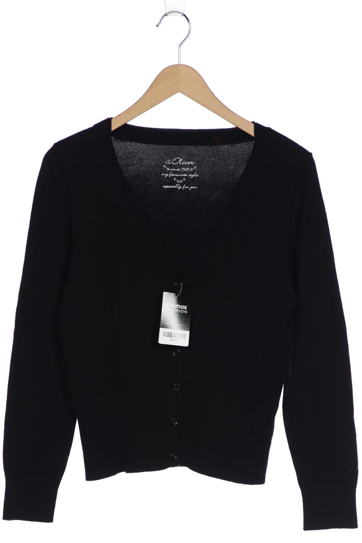 

s.Oliver Damen Strickjacke, schwarz, Gr. 40