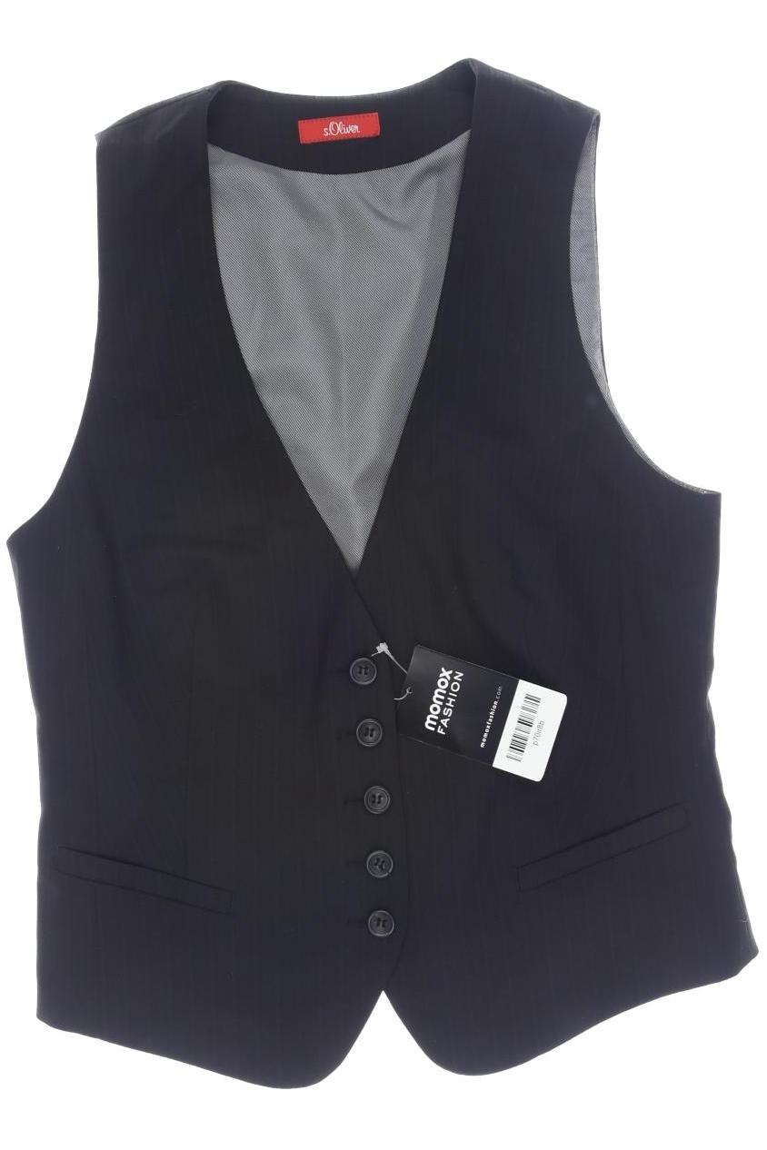

s.Oliver Damen Weste, schwarz, Gr. 34