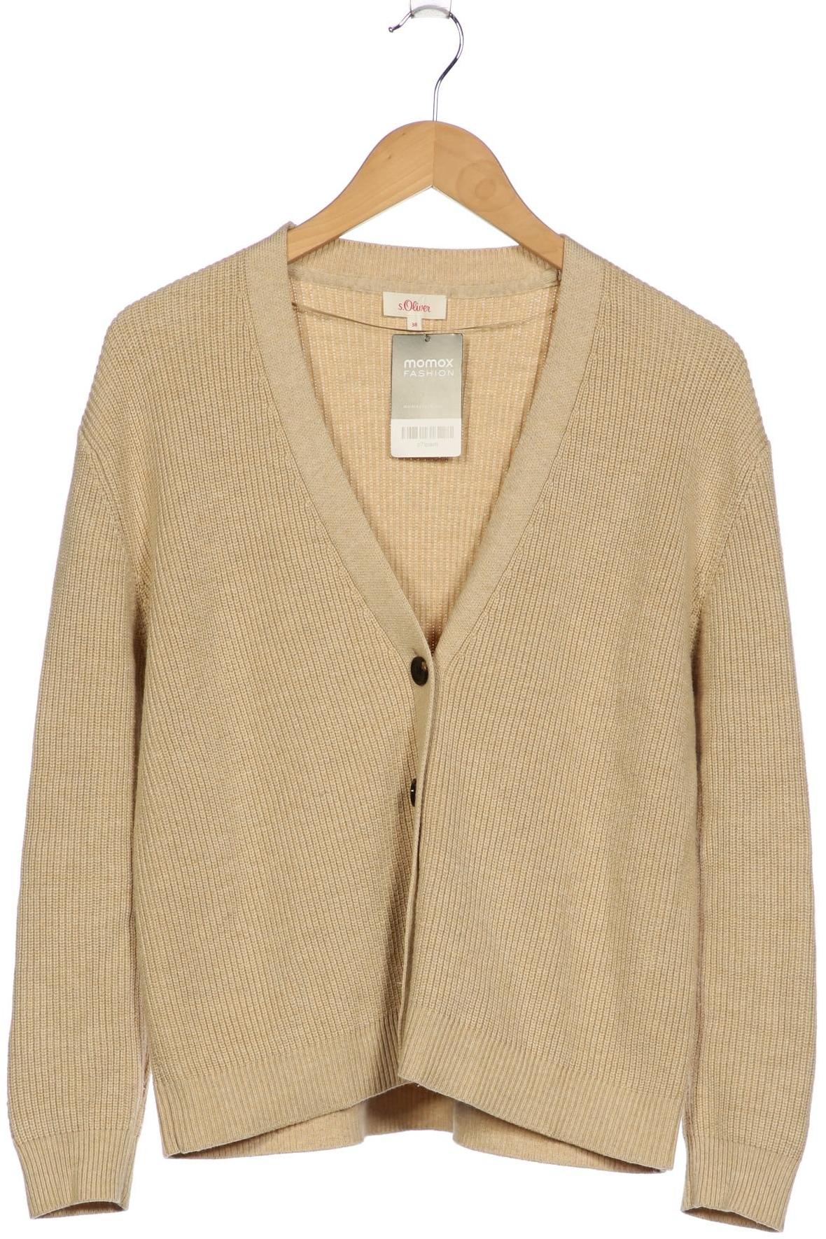 

s.Oliver Damen Strickjacke, beige, Gr. 38