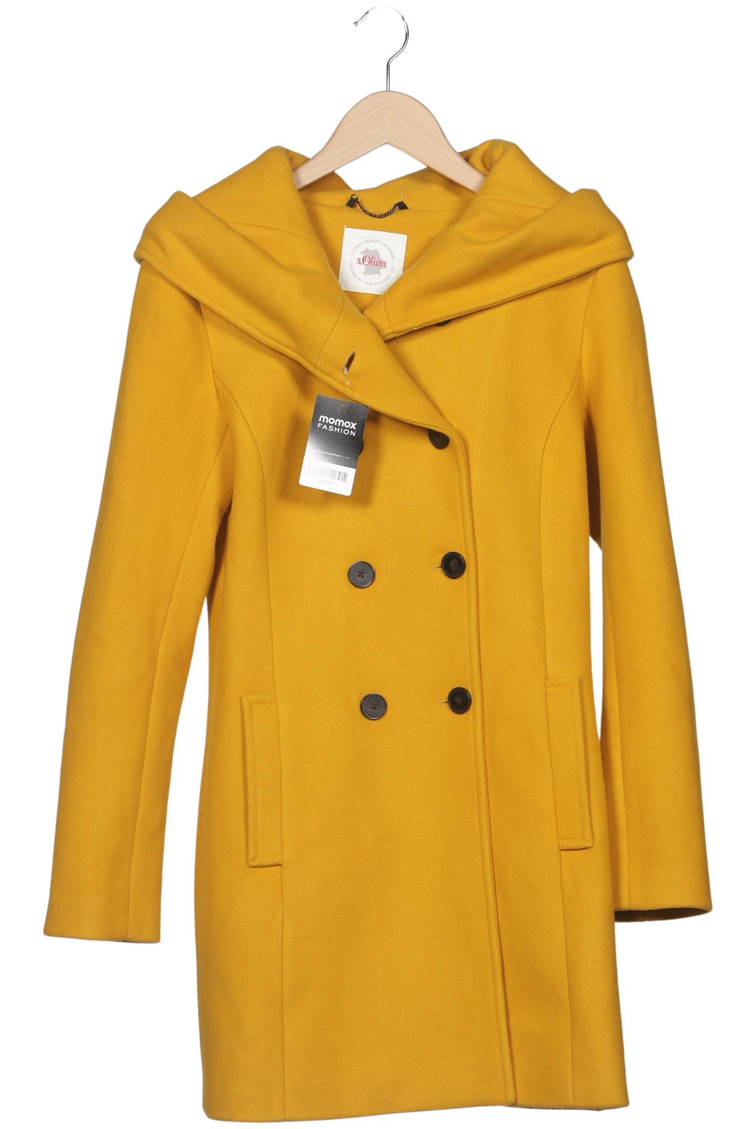 

s.Oliver Damen Mantel, gelb, Gr. 36