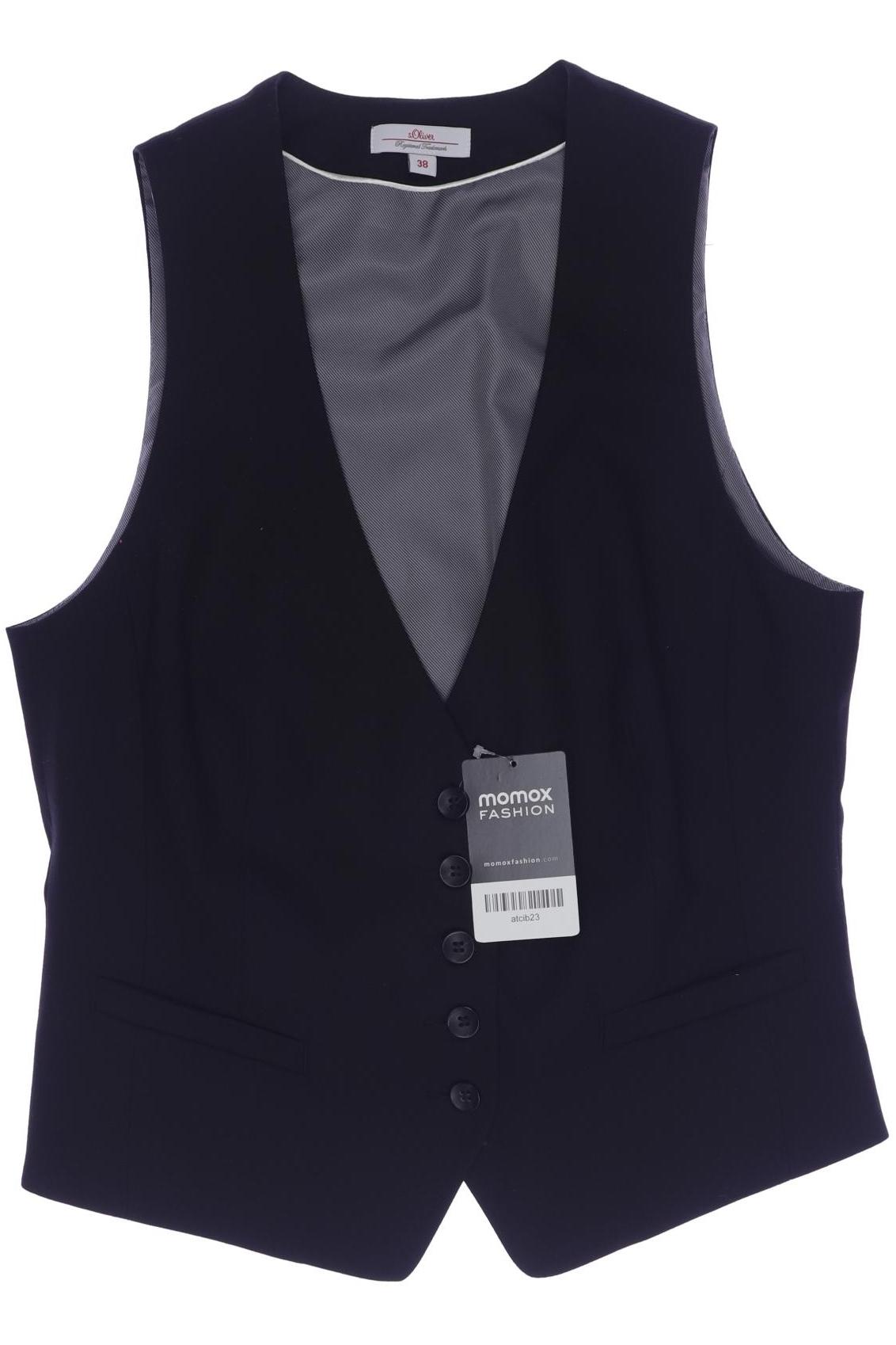 

s.Oliver Damen Weste, schwarz, Gr. 38