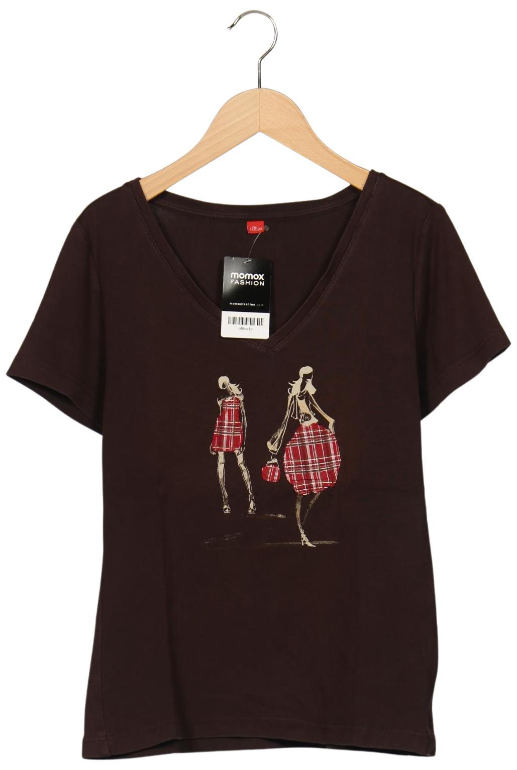 

s.Oliver Damen T-Shirt, braun, Gr. 40