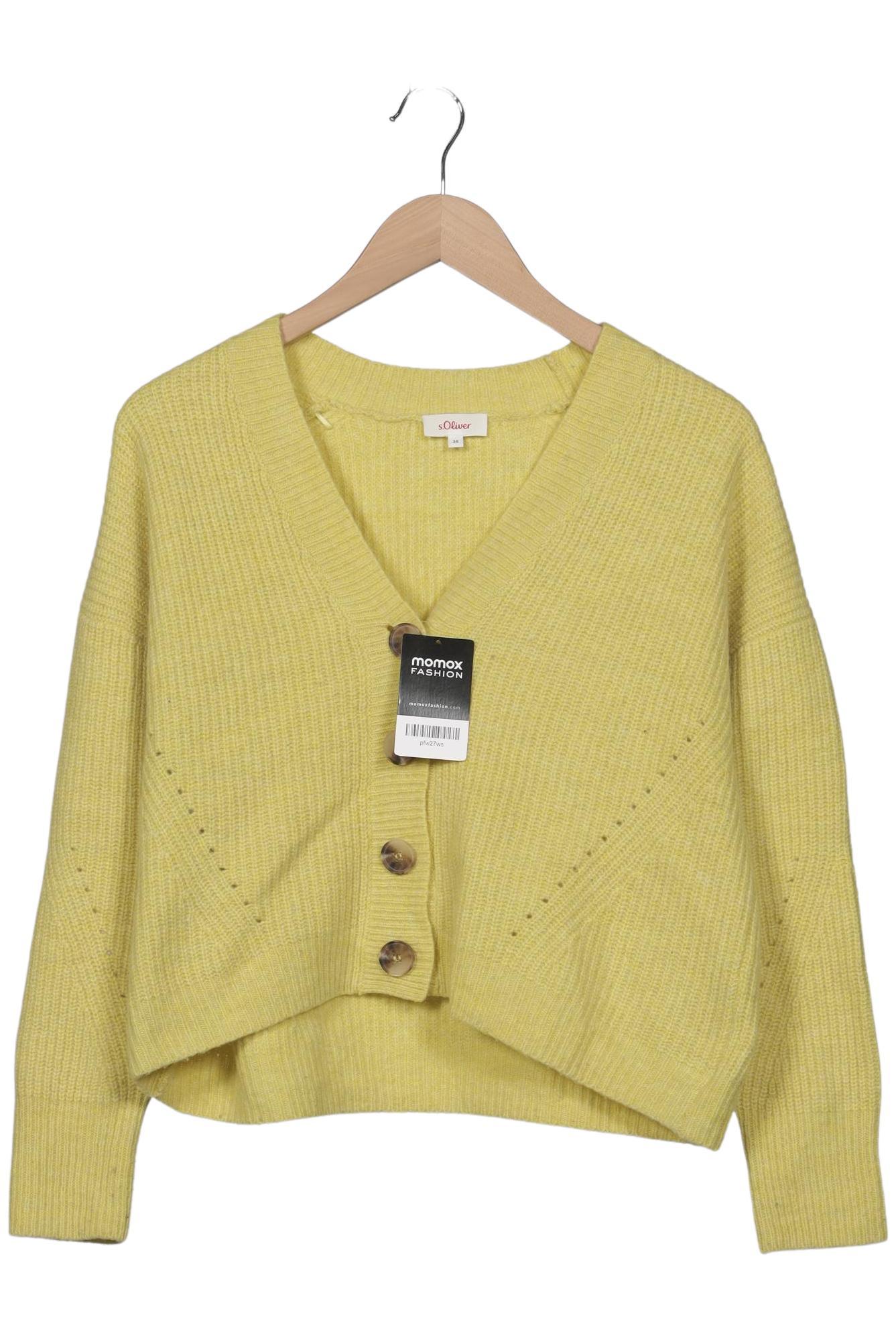 

s.Oliver Damen Strickjacke, gelb, Gr. 38