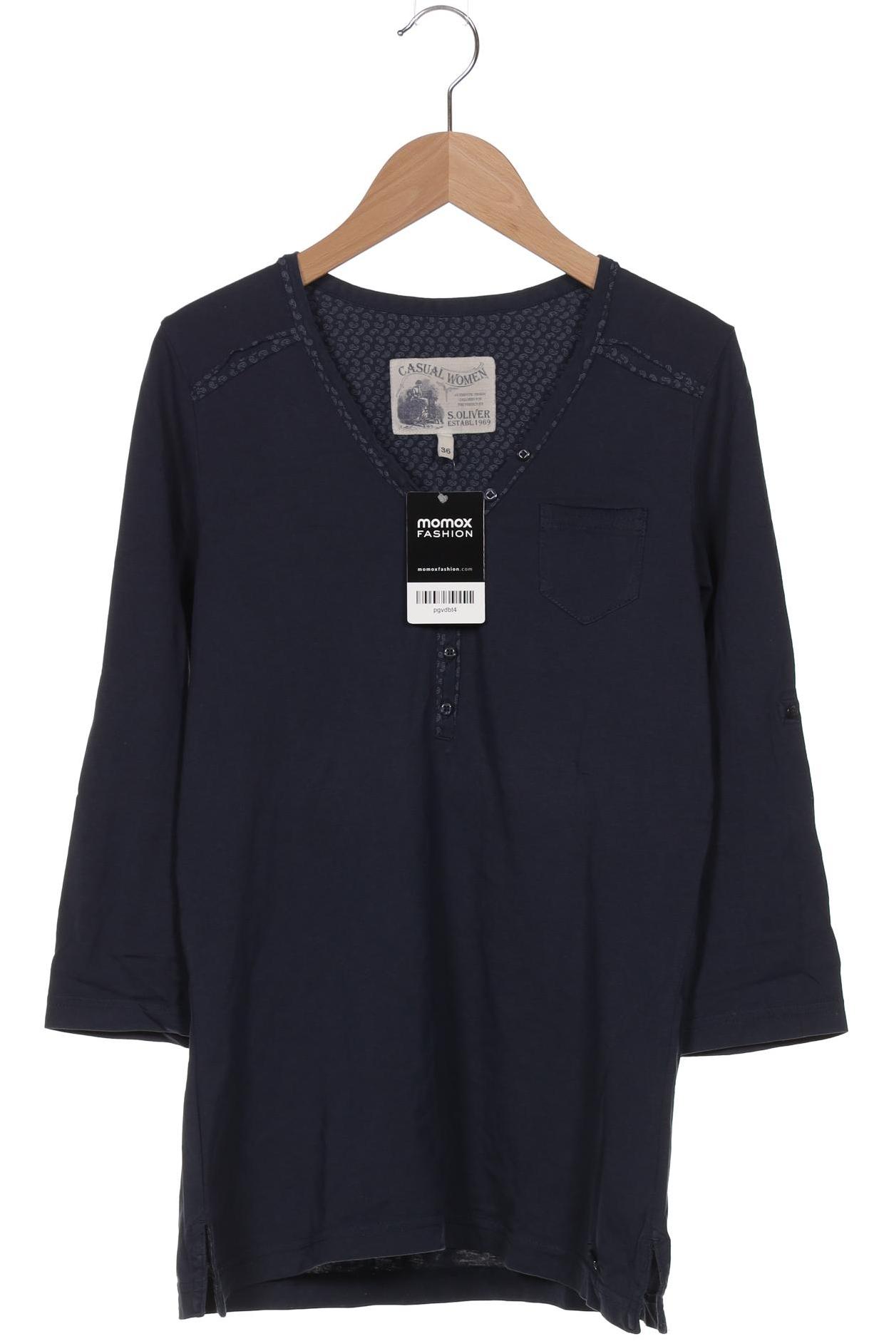 

s.Oliver Damen Langarmshirt, marineblau, Gr. 36