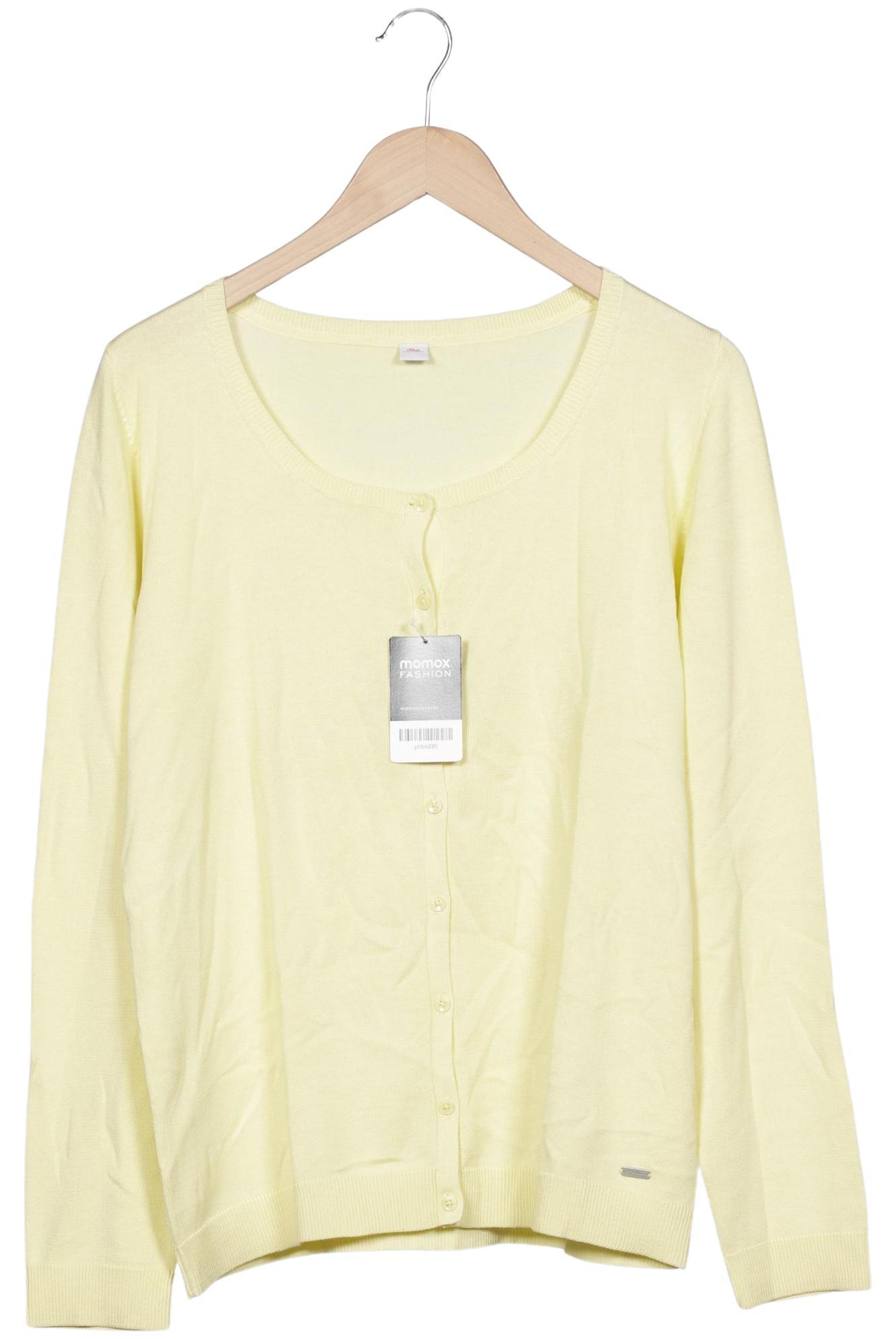 

s.Oliver Damen Strickjacke, gelb, Gr. 42