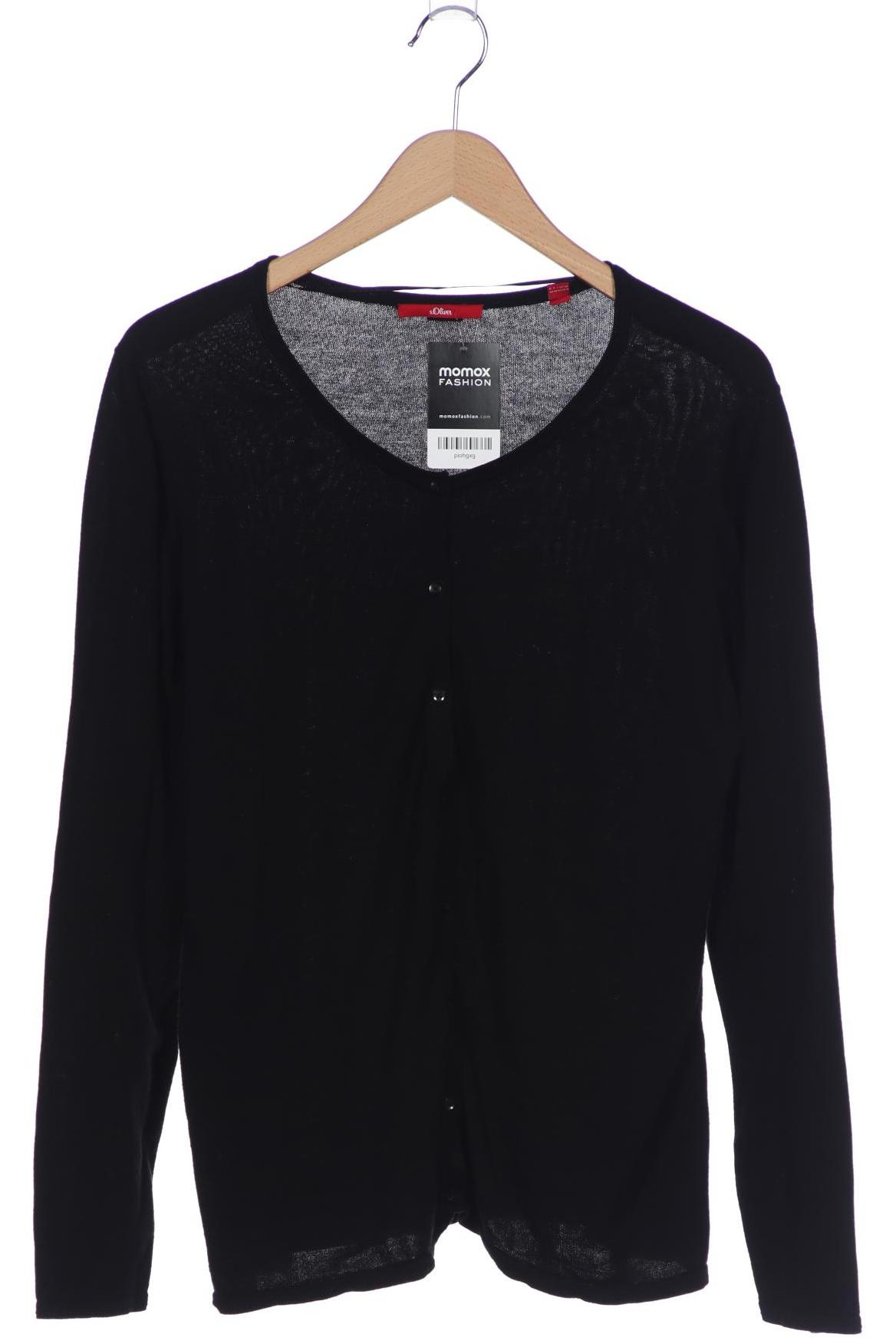 

s.Oliver Damen Strickjacke, schwarz, Gr. 46