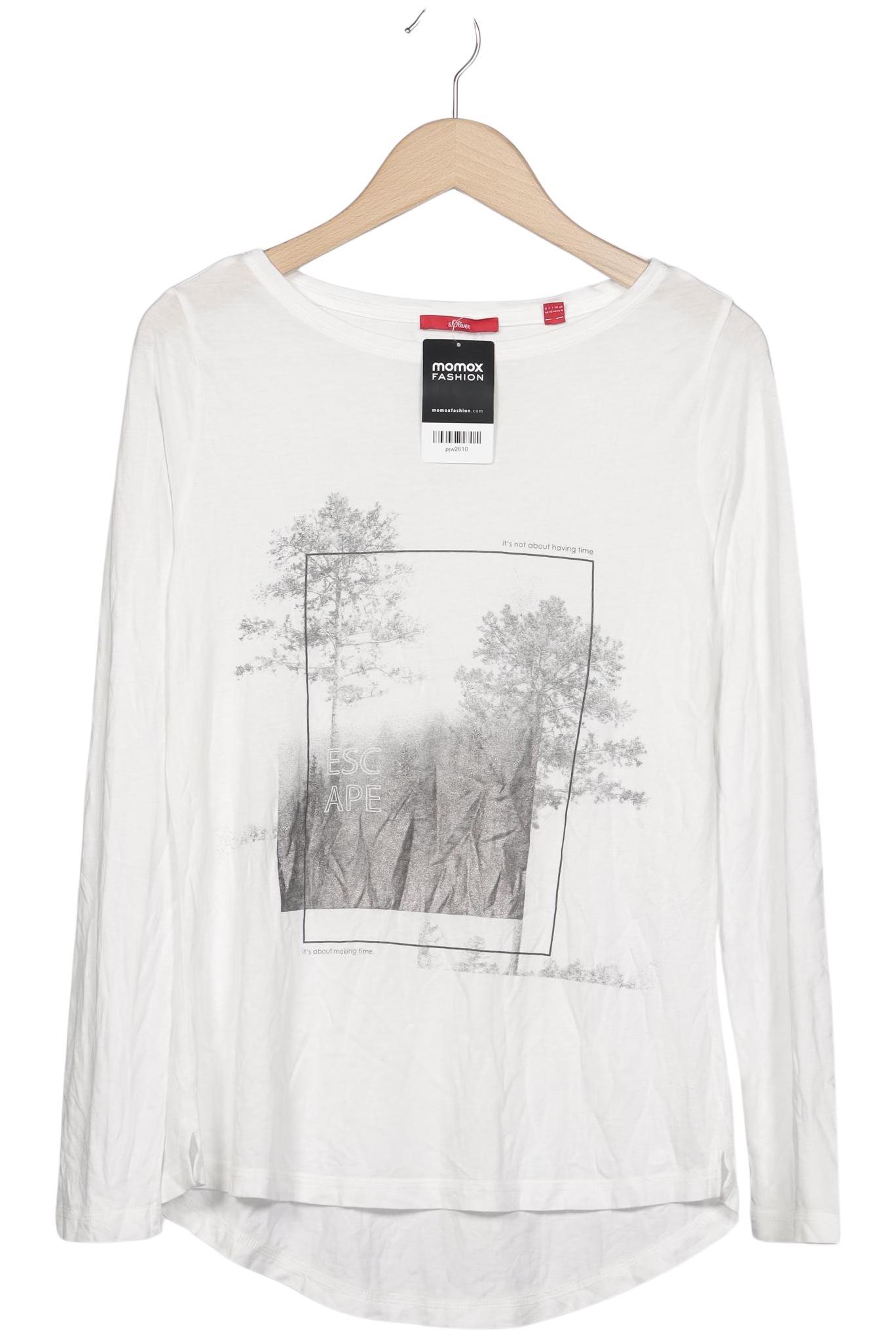 

s.Oliver Damen Langarmshirt, weiß, Gr. 40