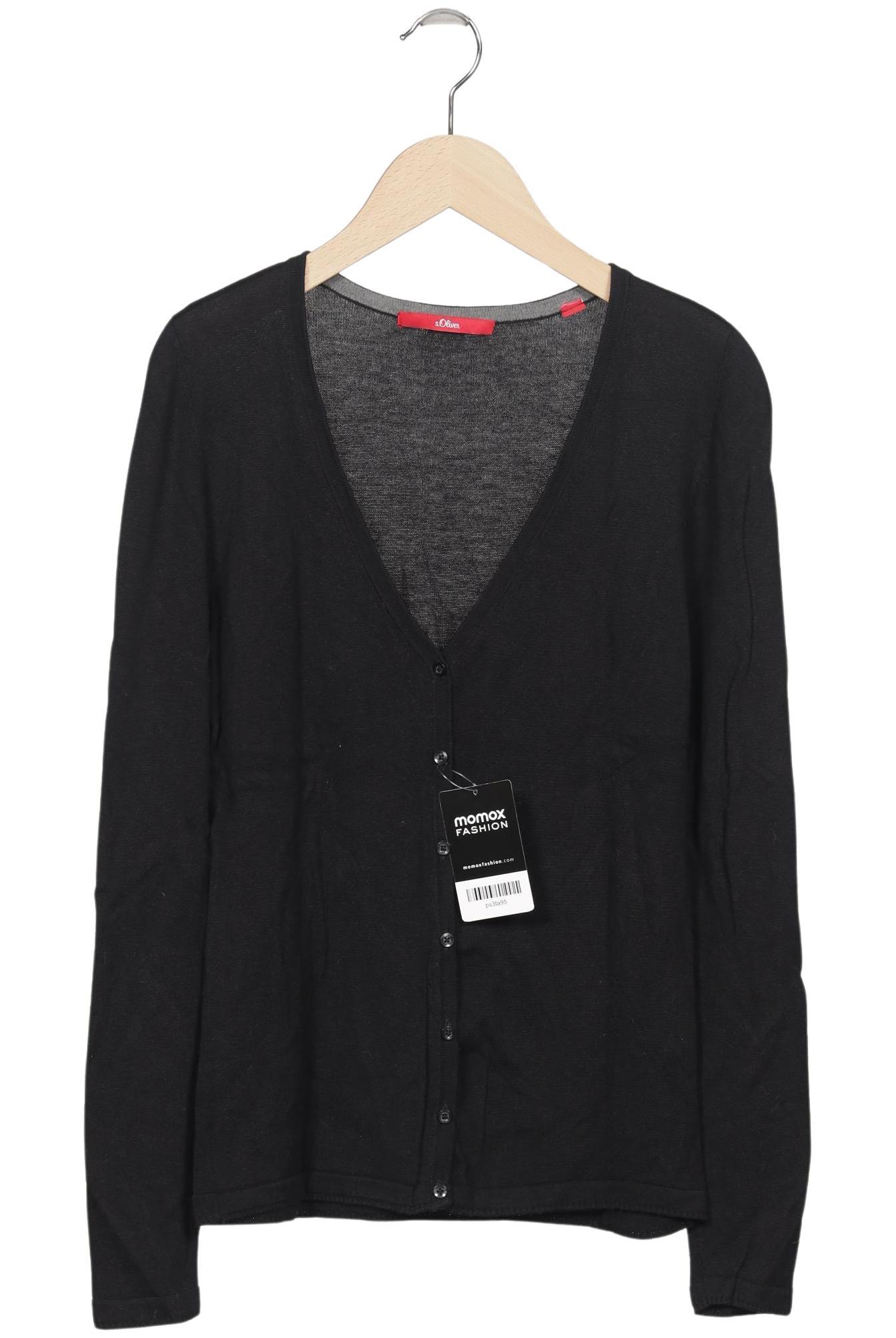 

s.Oliver Damen Strickjacke, schwarz, Gr. 36