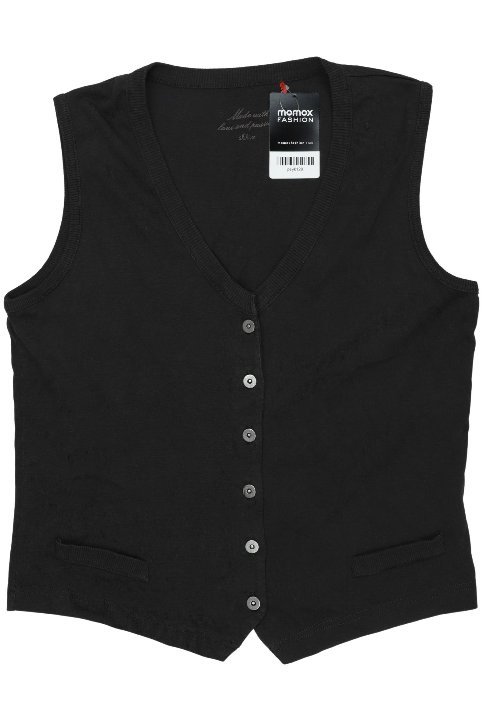 

s.Oliver Damen Weste, schwarz, Gr. 46