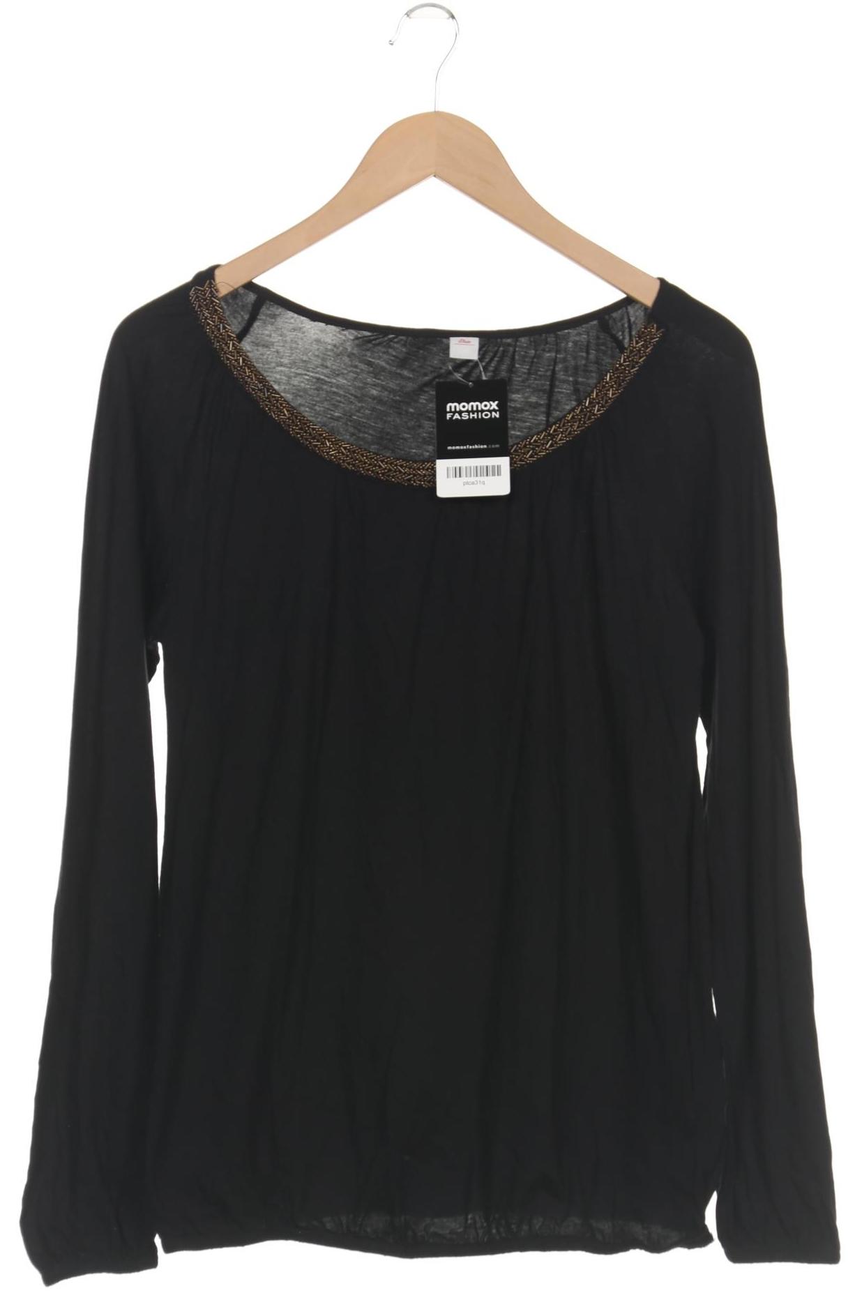 

s.Oliver Damen Langarmshirt, schwarz, Gr. 38