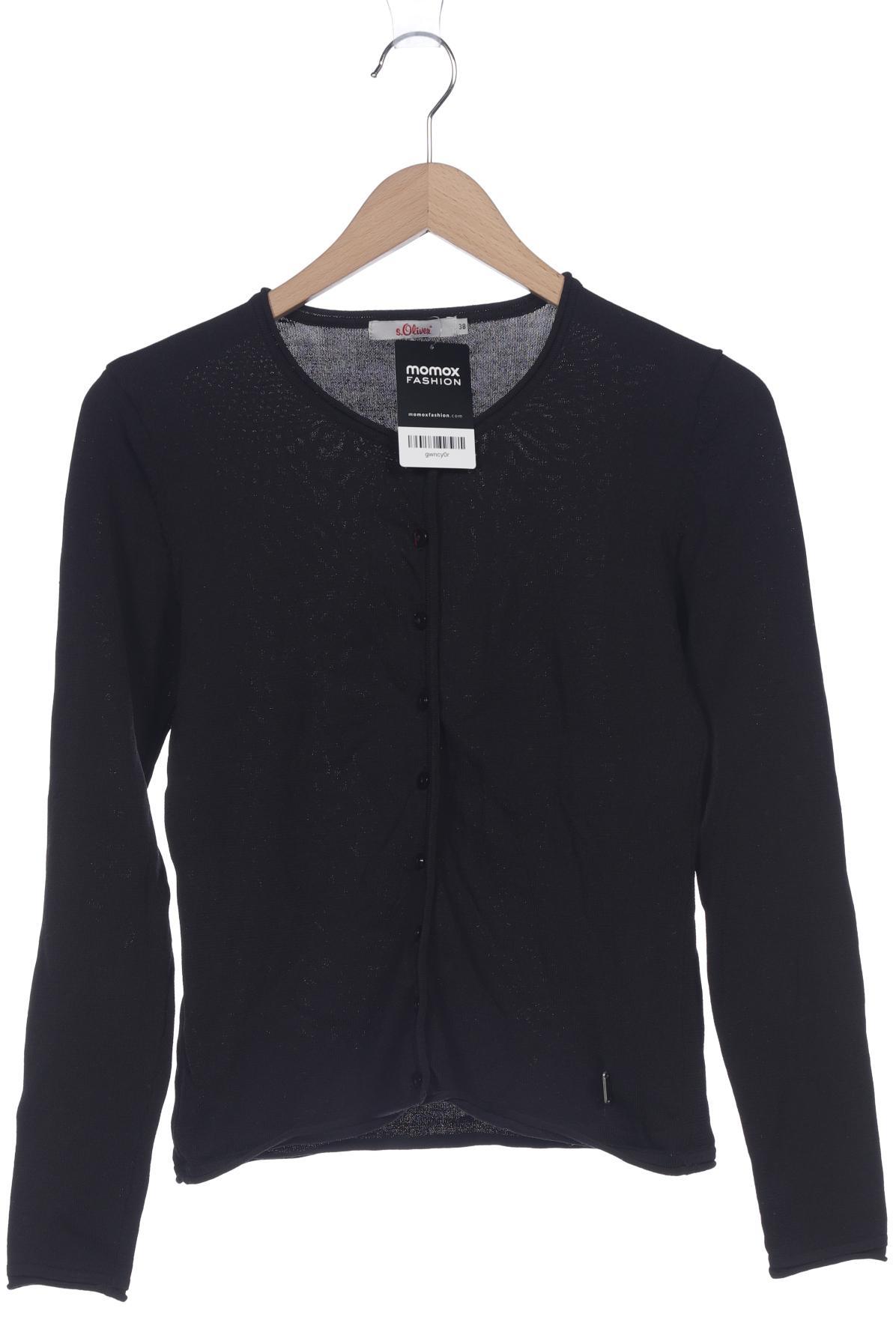 

s.Oliver Damen Strickjacke, schwarz, Gr. 38