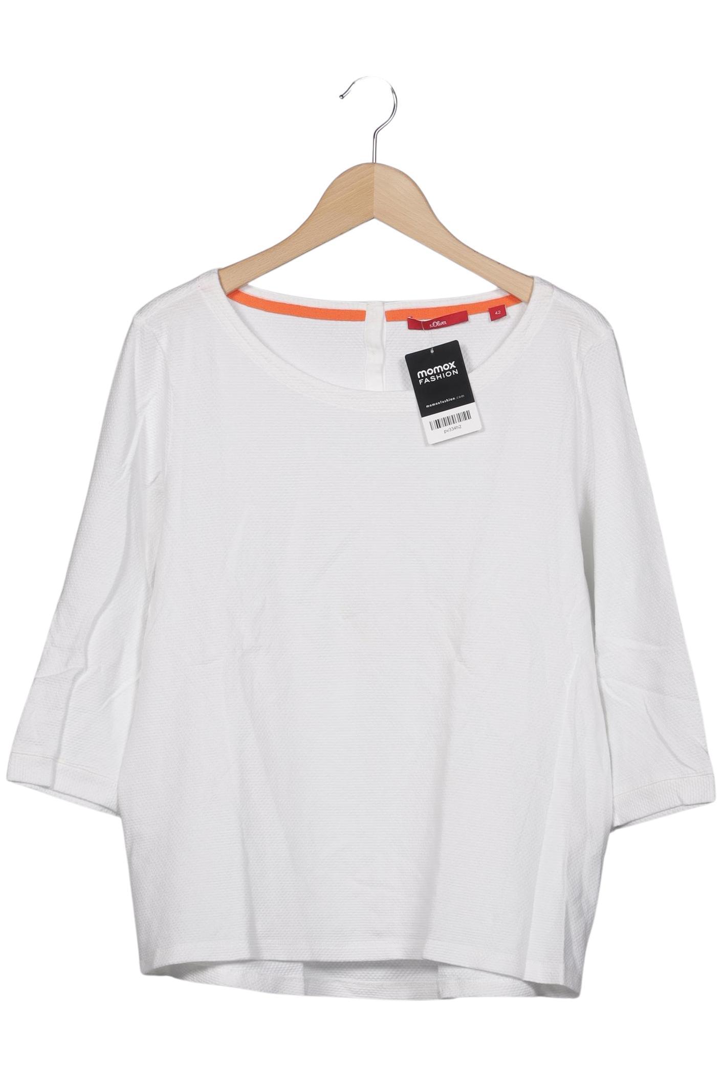 

s.Oliver Damen Langarmshirt, weiß, Gr. 42