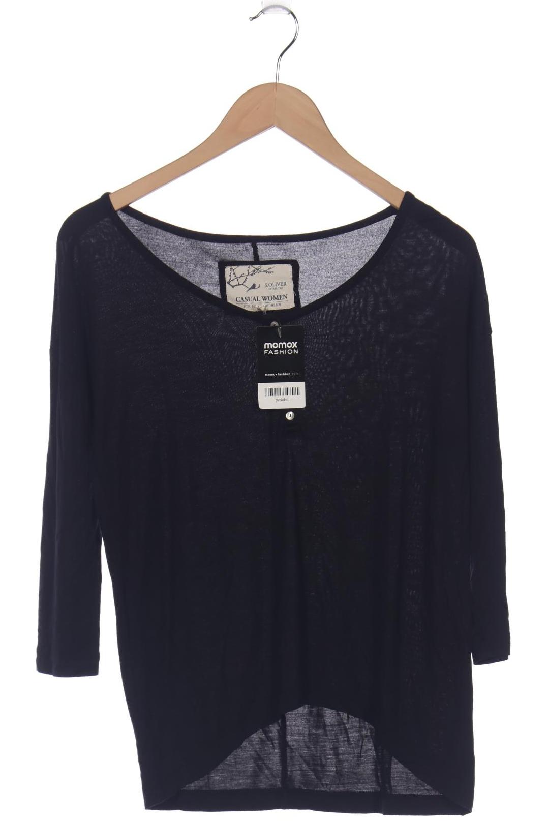 

s.Oliver Damen Langarmshirt, schwarz, Gr. 36
