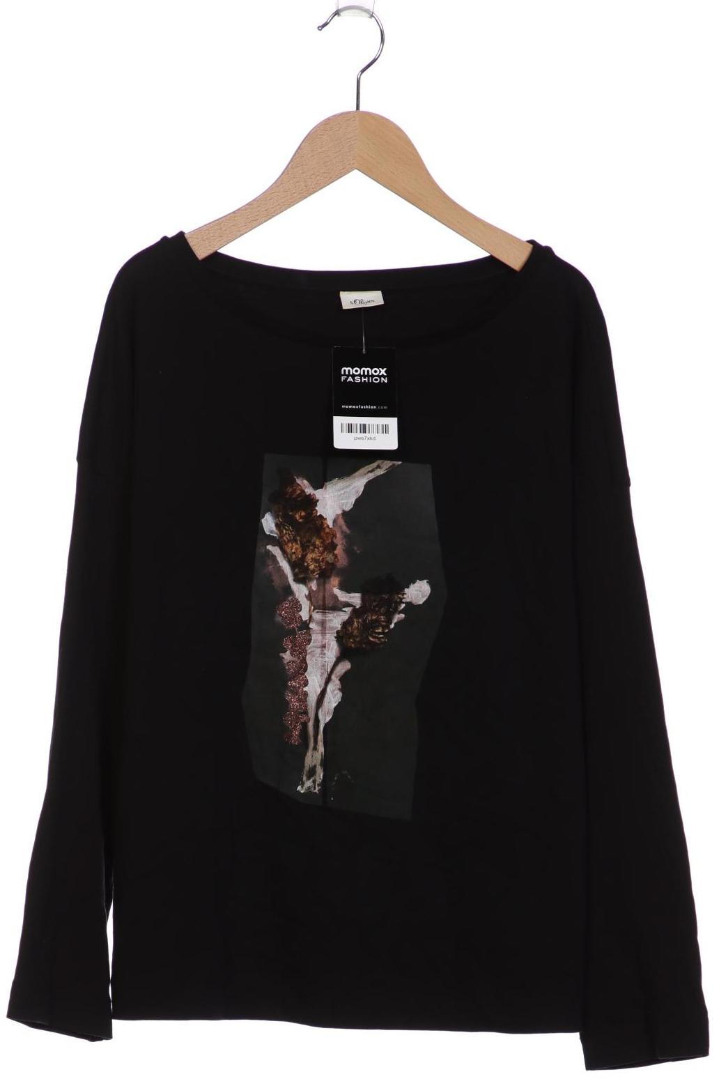 

s.Oliver Damen Langarmshirt, schwarz, Gr. 38