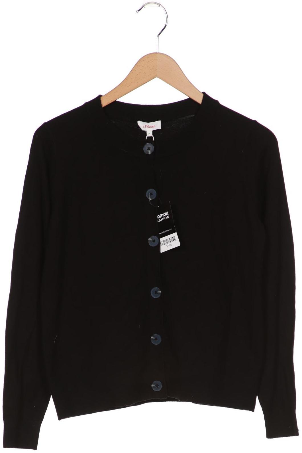 

s.Oliver Damen Strickjacke, schwarz, Gr. 34