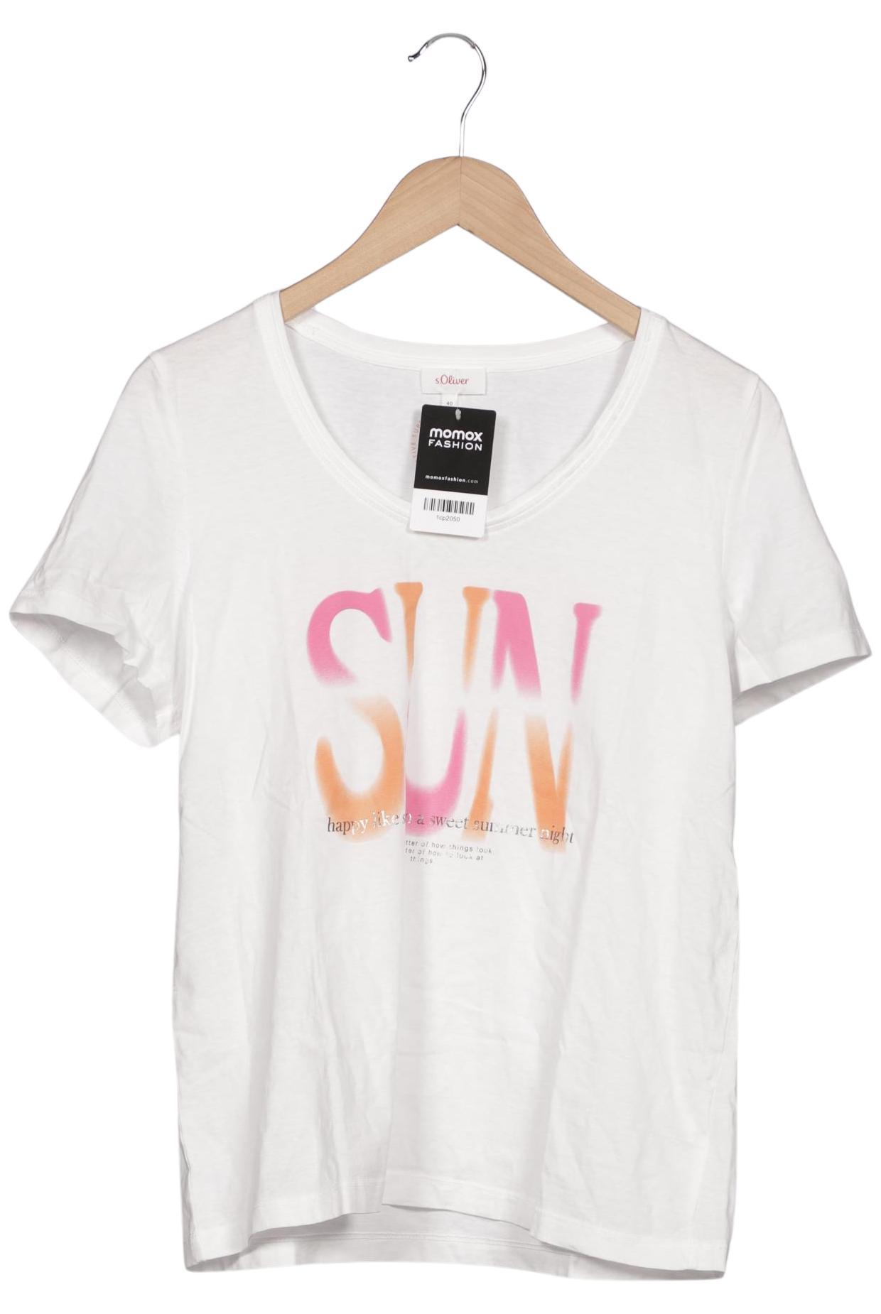 

s.Oliver Damen T-Shirt, weiß, Gr. 40