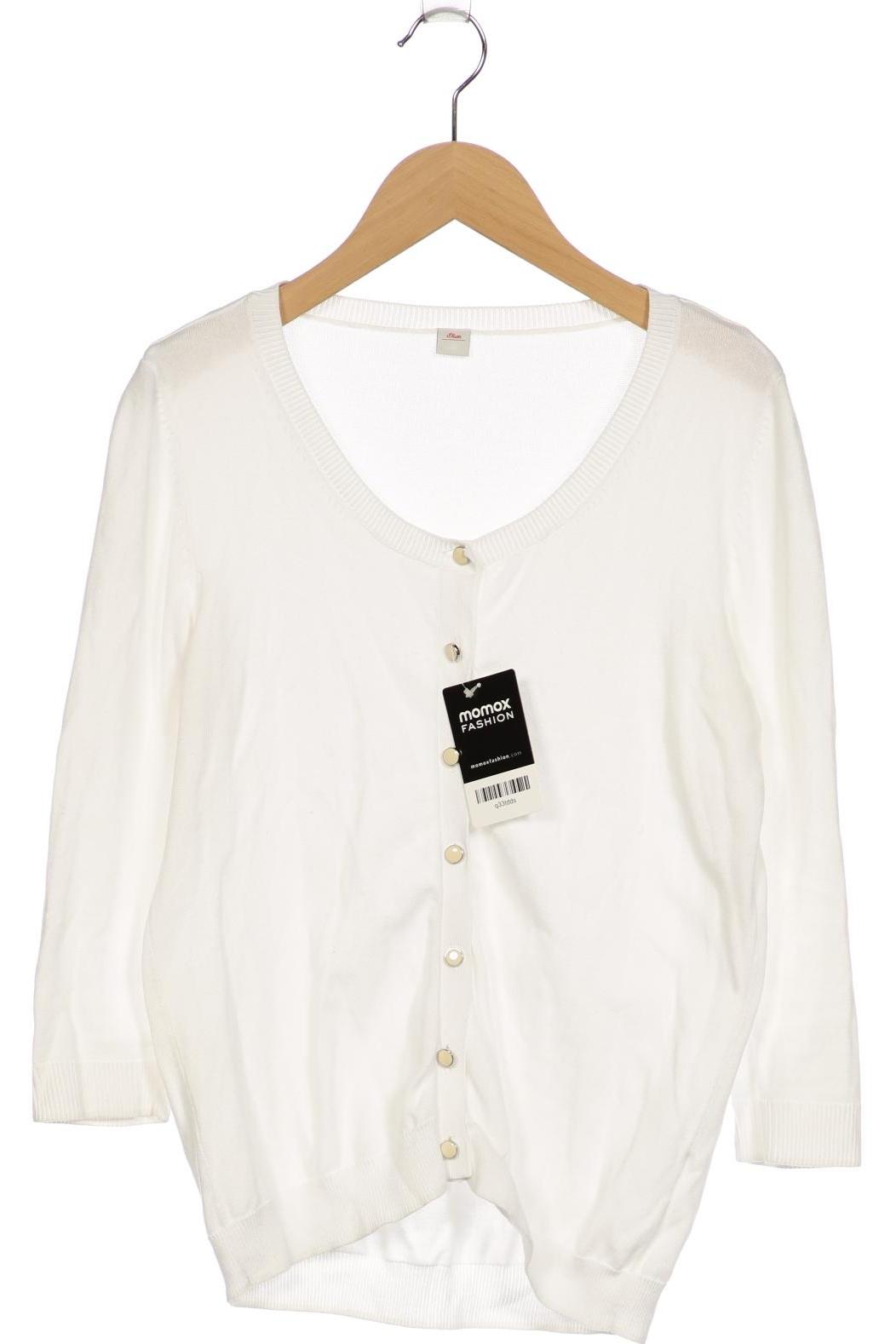 

s.Oliver Damen Strickjacke, weiß, Gr. 38