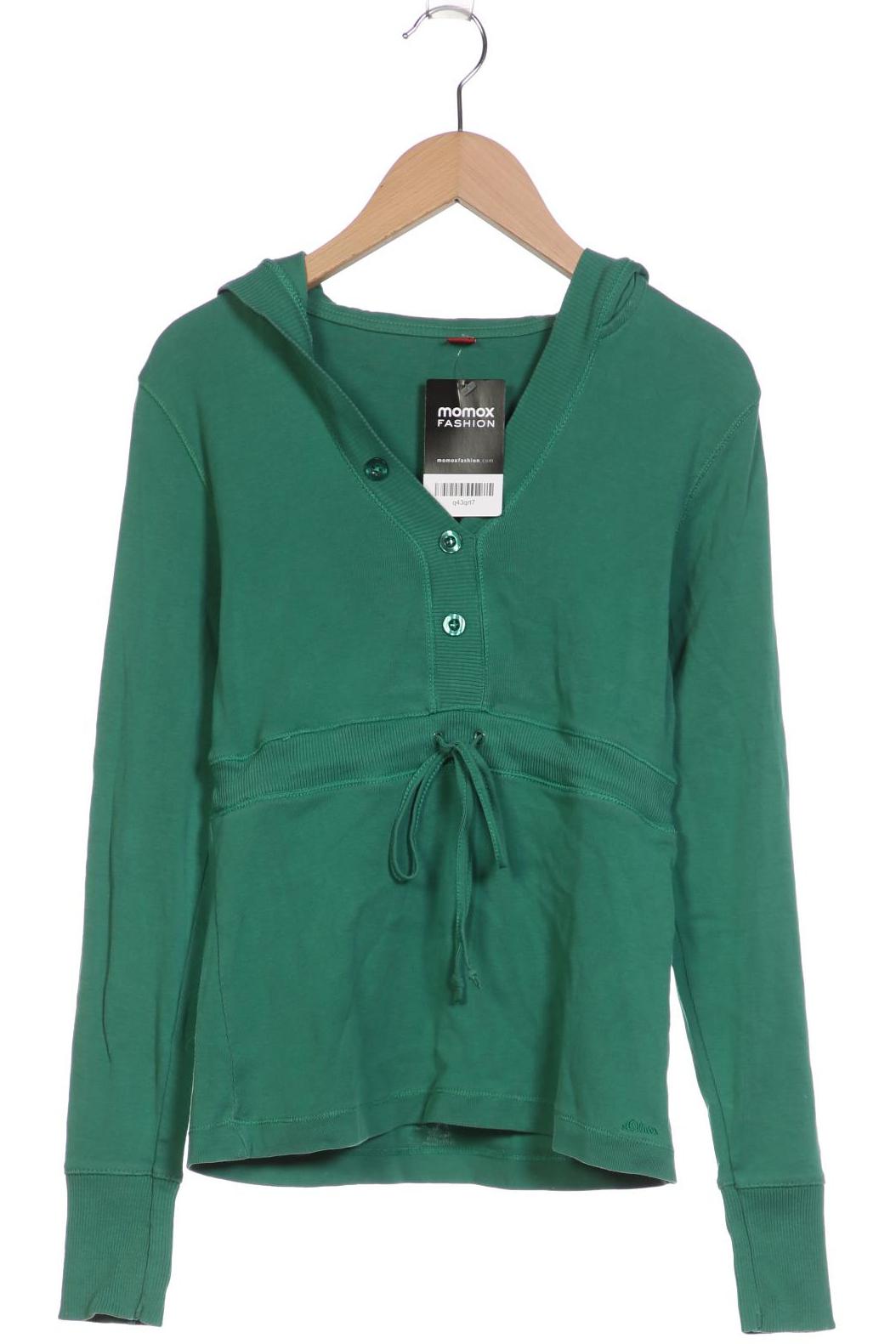 

s.Oliver Damen Kapuzenpullover, grün, Gr. 36
