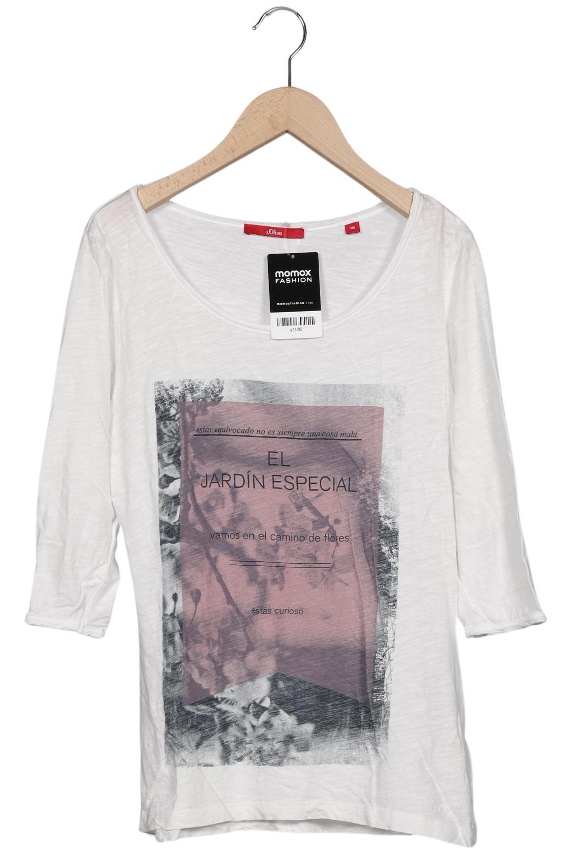 

s.Oliver Damen Langarmshirt, weiß, Gr. 36