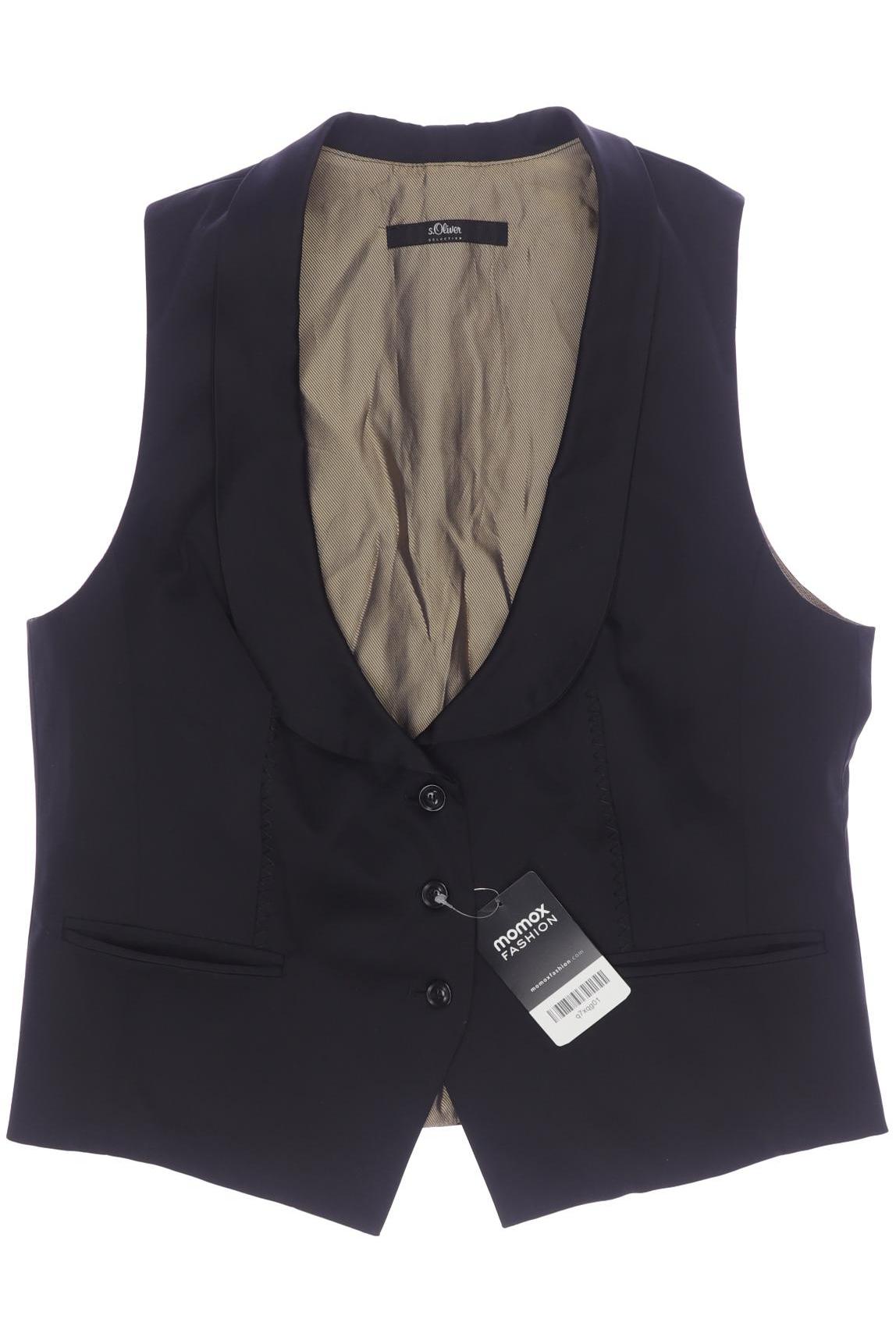 

s.Oliver Damen Weste, schwarz, Gr. 42