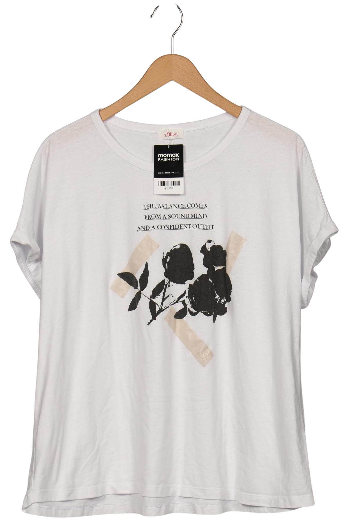

s.Oliver Damen T-Shirt, weiß, Gr. 48