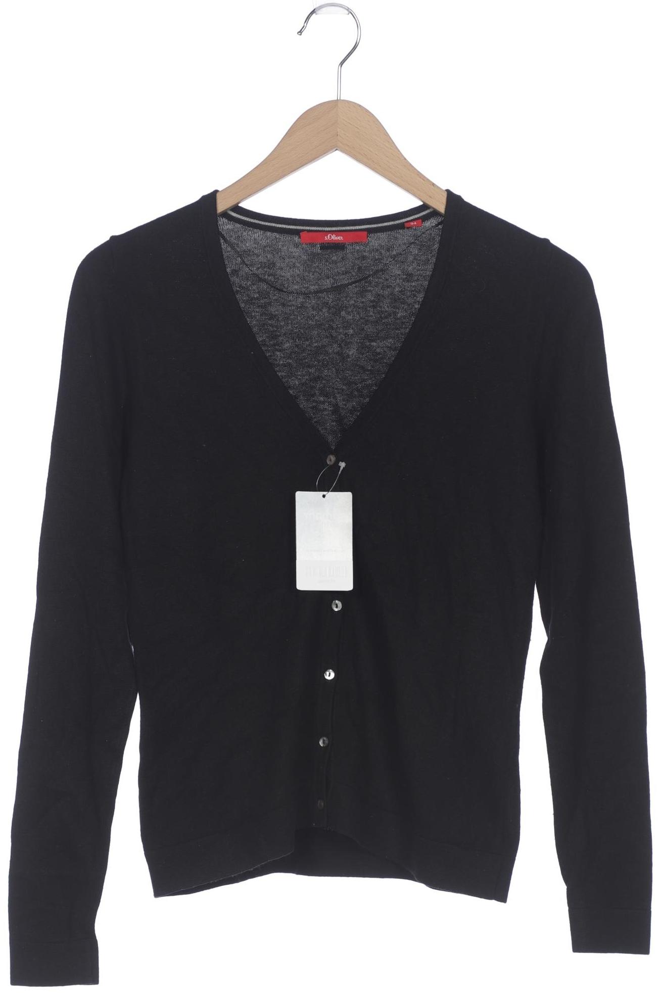 

s.Oliver Damen Strickjacke, schwarz, Gr. 34