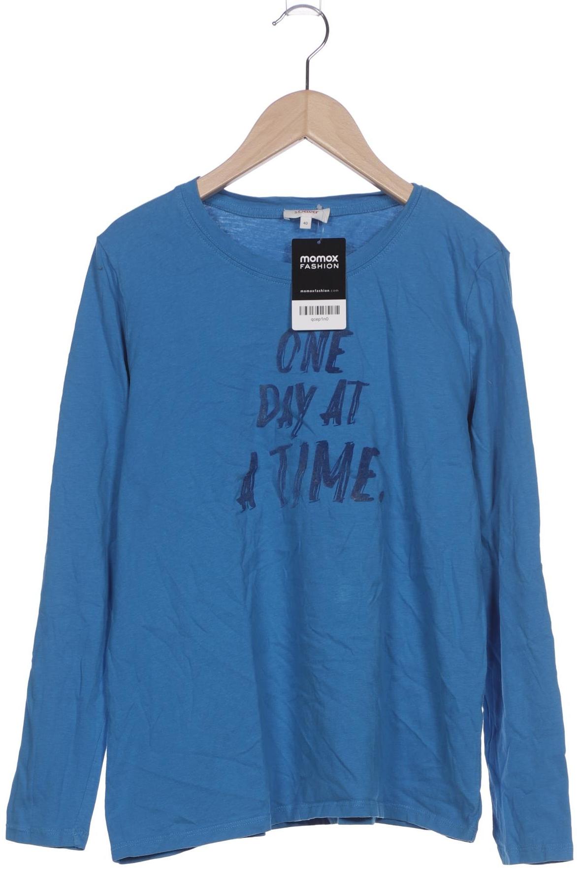 

s.Oliver Damen Langarmshirt, blau, Gr. 40
