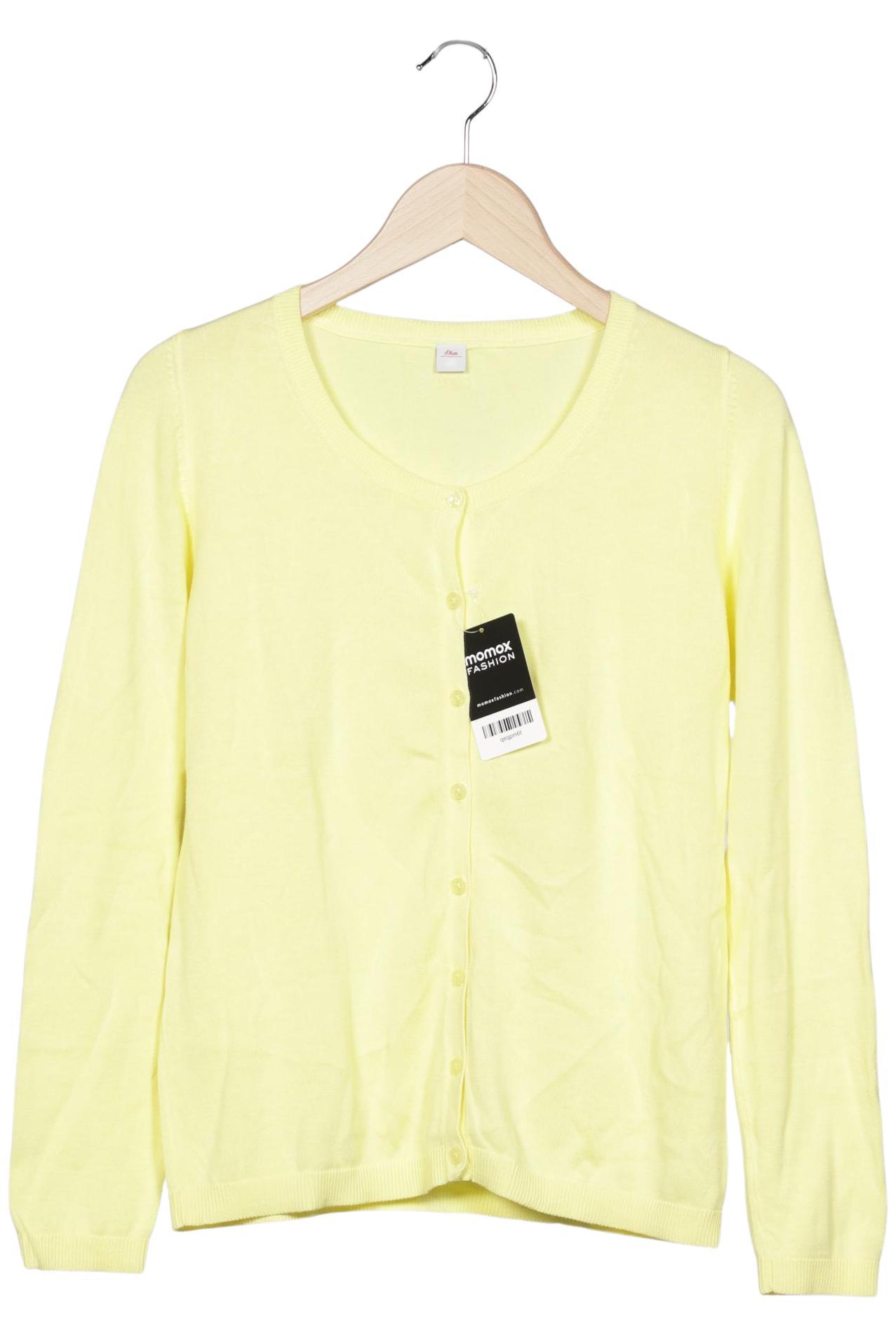 

s.Oliver Damen Strickjacke, gelb, Gr. 38